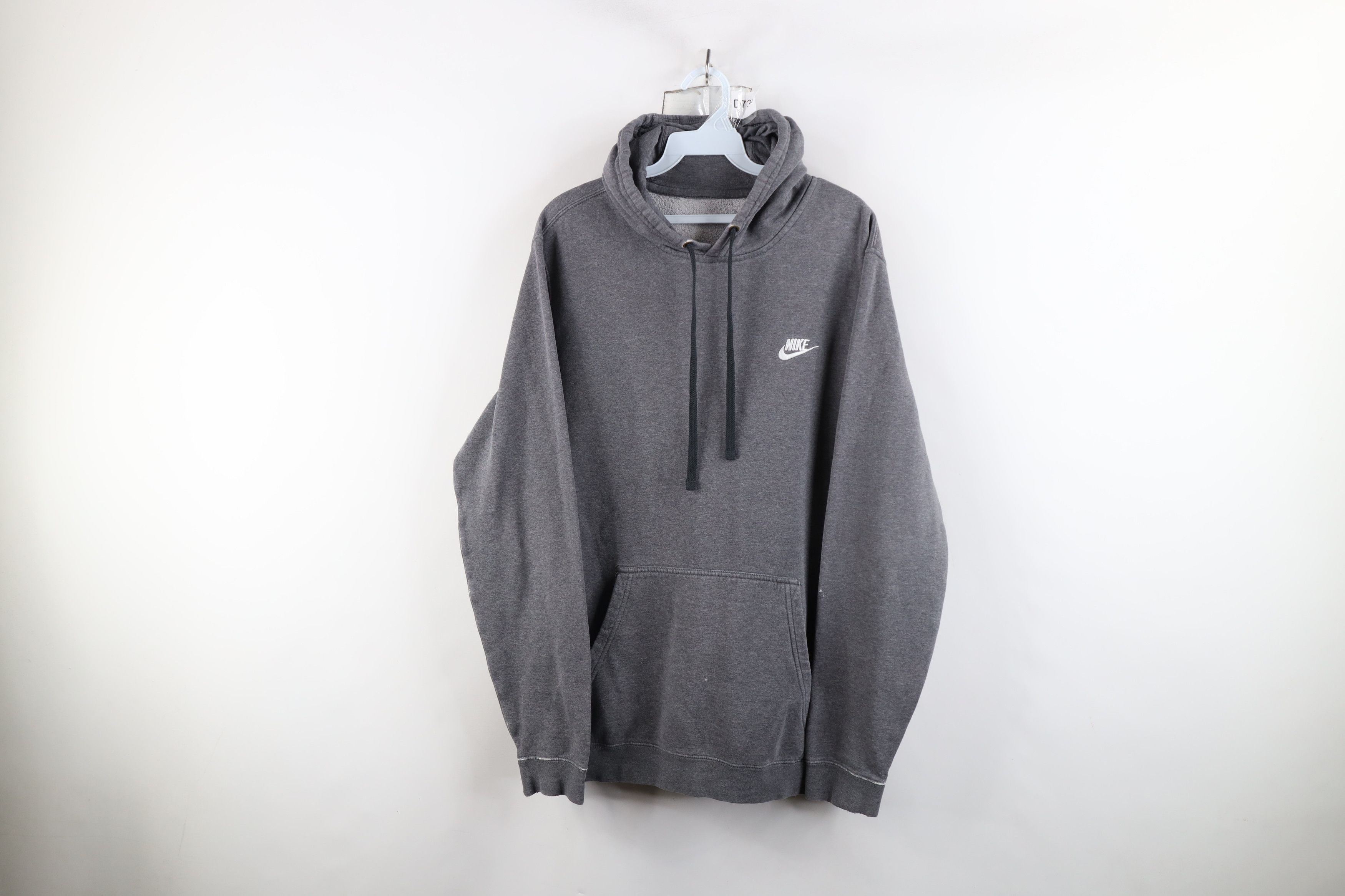 Nike × Vintage Vintage 90s Y2K Nike Travis Scott Mini Swoosh Hoodie Gray Size US L / EU 52-54 / 3 - 1 Thumbnail