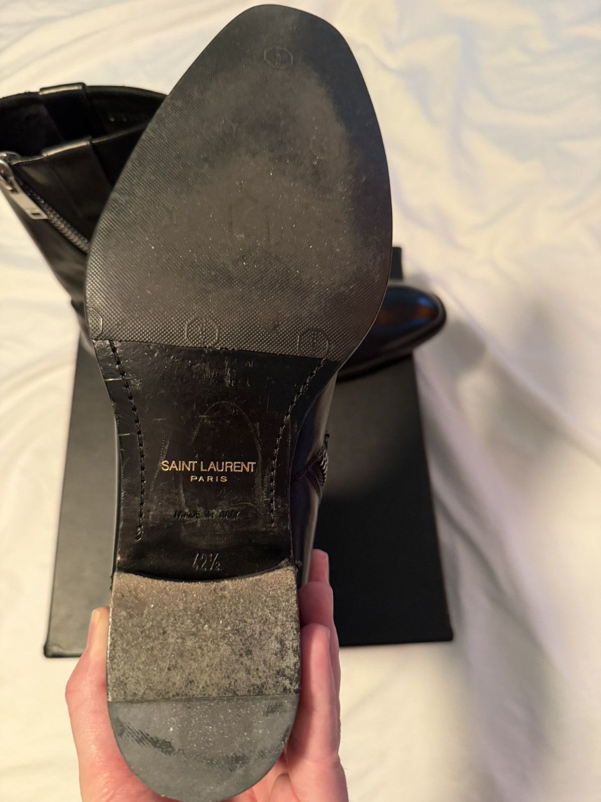 Saint Laurent Paris RARE FW13 Black Leather Cowboy Boot Size US 9.5 / EU 42-43 - 6 Thumbnail