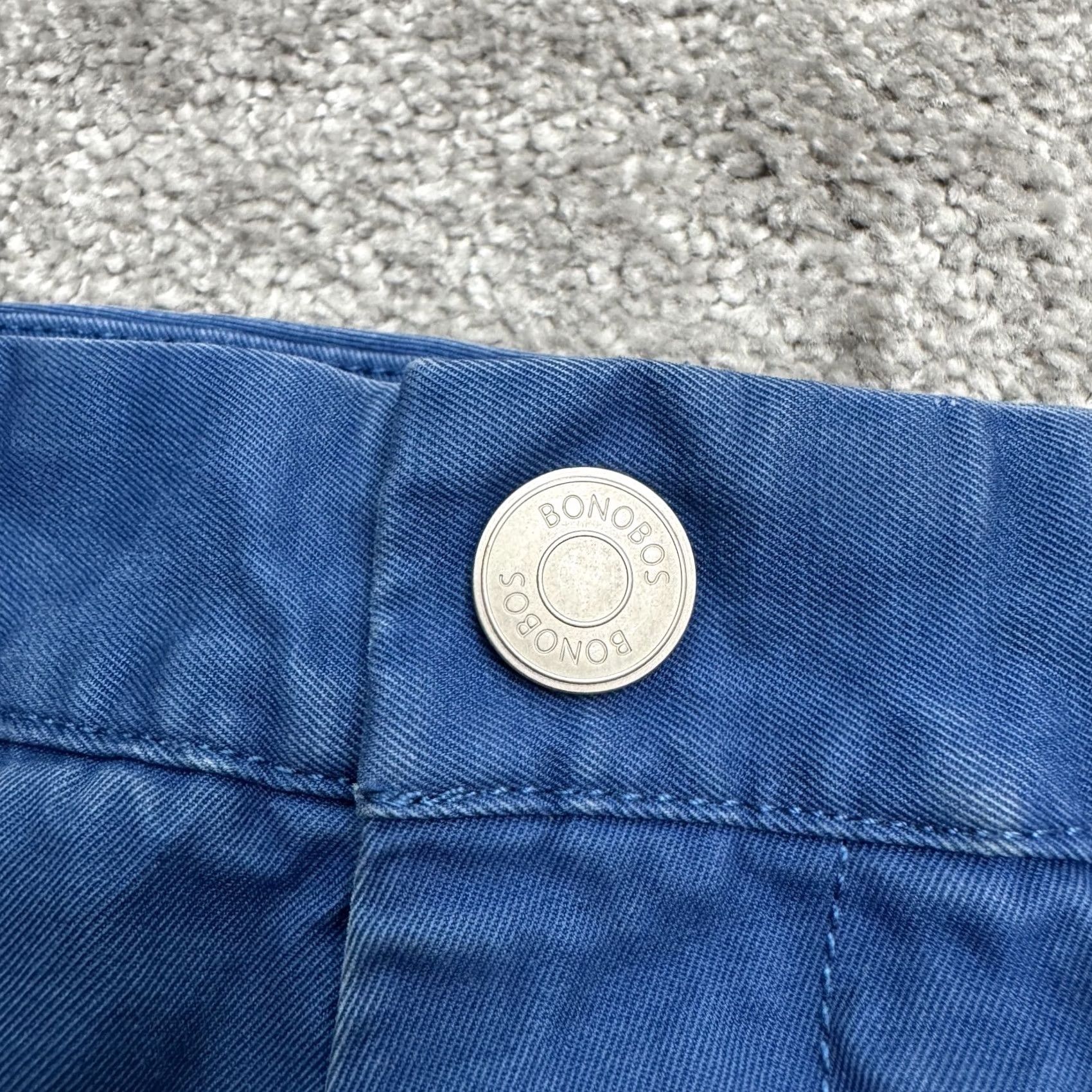 Bonobos Bonobos Chinos Shorts Mens 33 Blue Cotton 9" Inseam Casual Prep Everyday Size US 33 - 3 Thumbnail