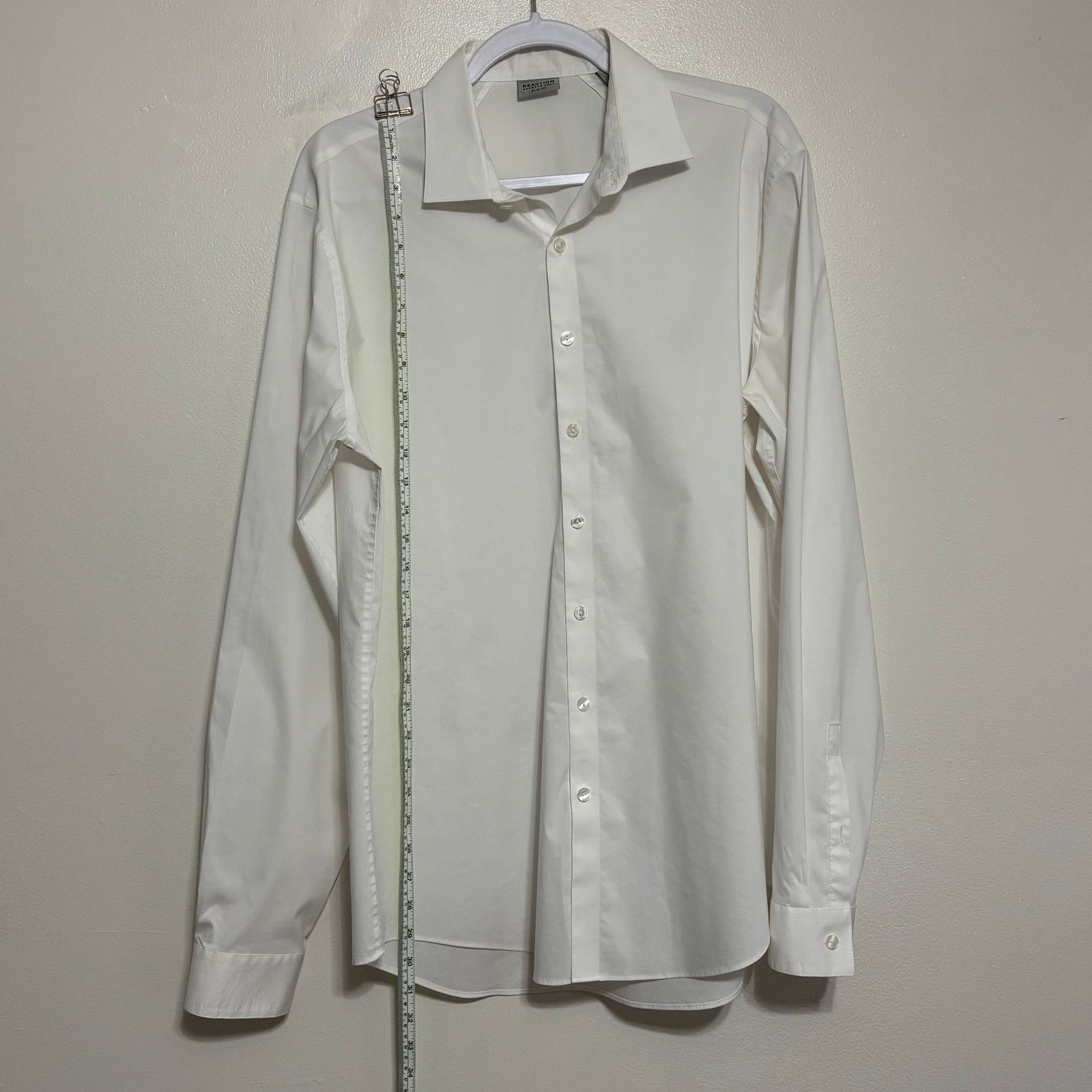 Kenneth Cole Kenneth Cole Reaction 17 36/37 White Button Down Shirt Size US XL / EU 56 / 4 - 3 Thumbnail