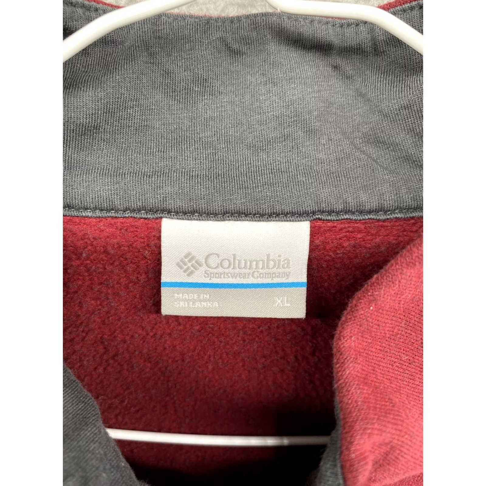 Vintage Columbia Mens Pullover Red 1/4 Zipper Knit Mock Neck Sweater Jacket Cotton XL Regular Casual Size US XL / EU 56 / 4 - 3 Thumbnail