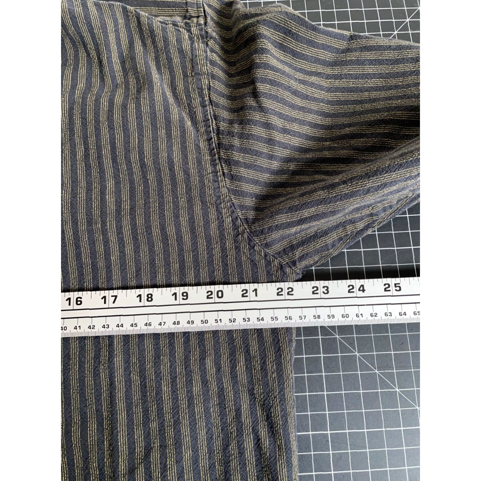 Vintage VINTAGE Wah Maker Men's Button-Up Shirt Casual Long Sleeve Cotton Blue Yellow Striped 90s Western Rodeo Large Size US L / EU 52-54 / 3 - 5 Thumbnail