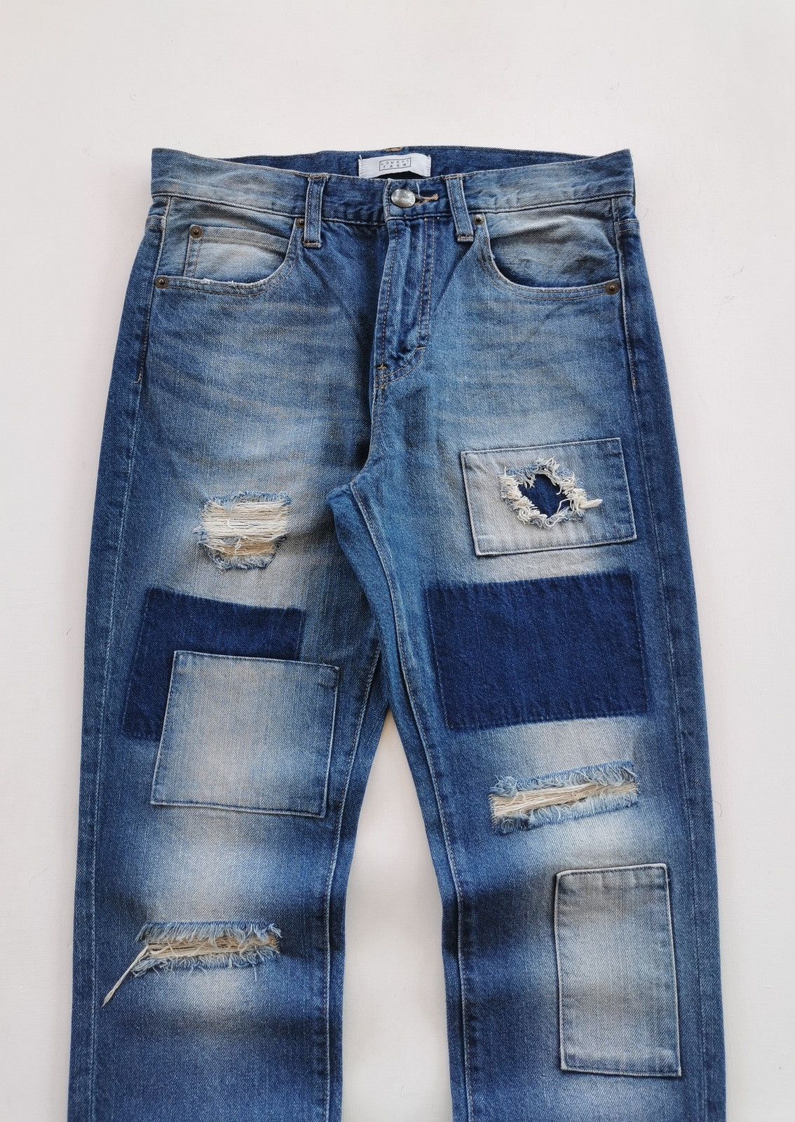 Japanese Brand Lowry Farm Japan Patchwork Ankle Denim Jeans Size 29" - 1 Thumbnail