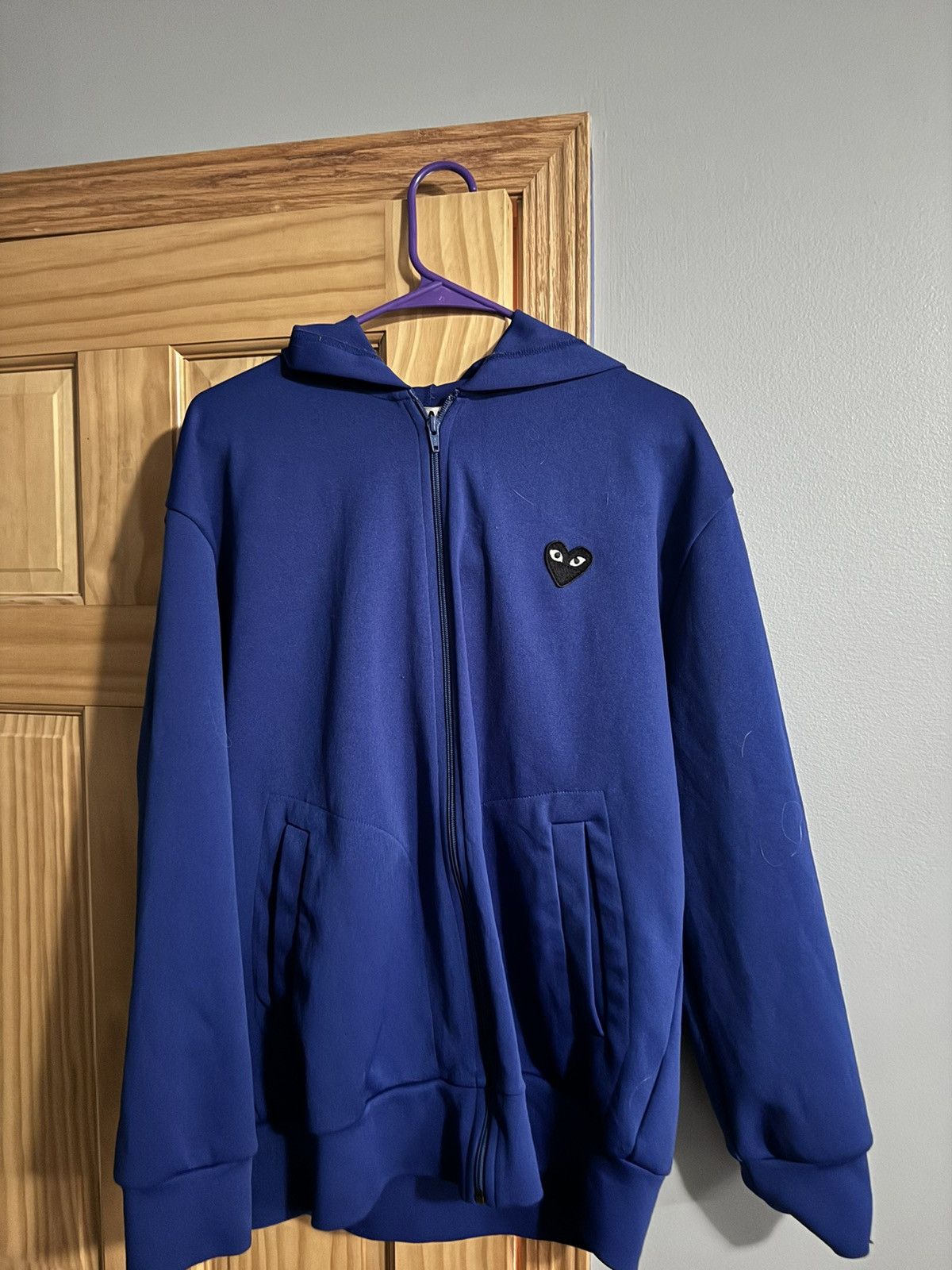 image of Cdg Cdg Cdg x Comme Des Garcons Comme Des Garcon Hoodie in Blue, Men's (Size XL)