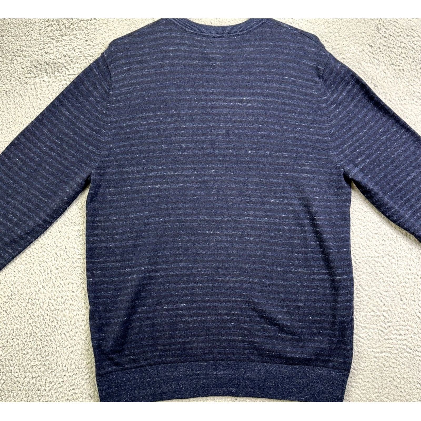 Gap GAP Sweatshirt Henley Pullover Mens XL Dark Blue Striped Gift Casual Outdoor Walking 60s? Size US XL / EU 56 / 4 - 4 Thumbnail