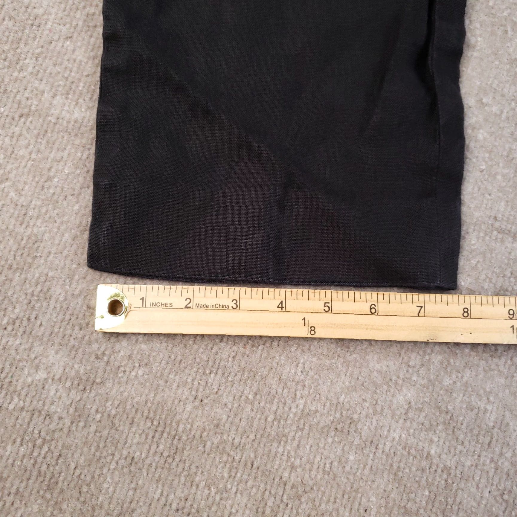 Talbots Talbots Pants Women Size 14 Black Heritage Pure Irish Linen Straight Cropped Leg Size 36" / US 14 / IT 50 - 4 Thumbnail