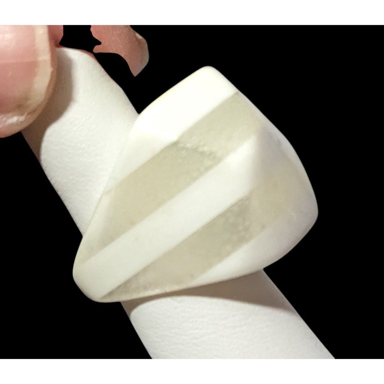 Other Vintage Chunky Solid And Translucent Striped Abstract Ring Size ONE SIZE - 2 Thumbnail