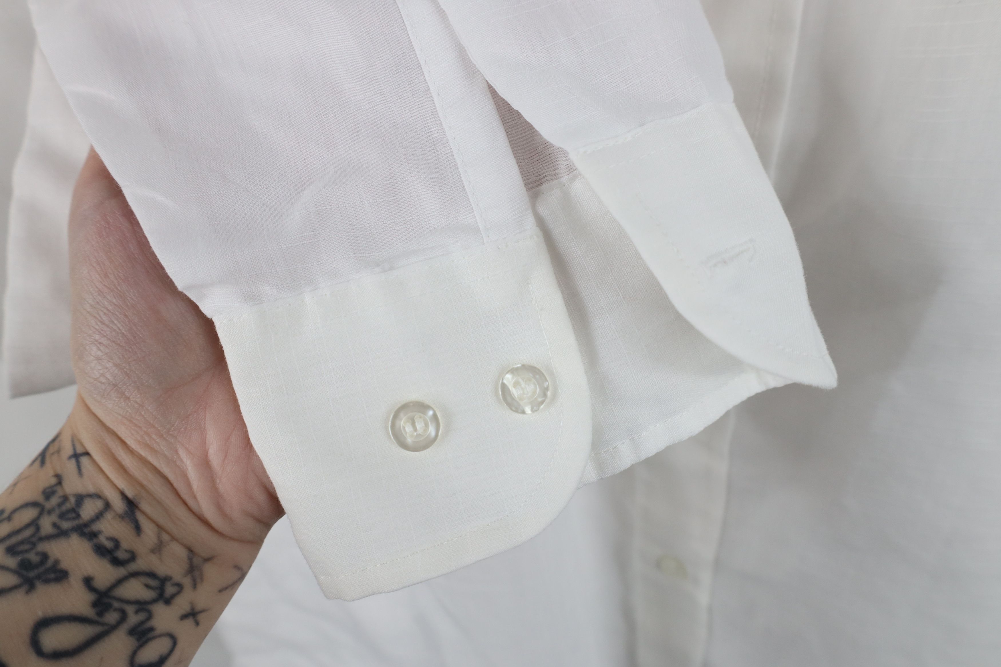 Vintage Vintage 70s Streetwear Checkered Collared Button Shirt White Size US XL / EU 56 / 4 - 5 Thumbnail