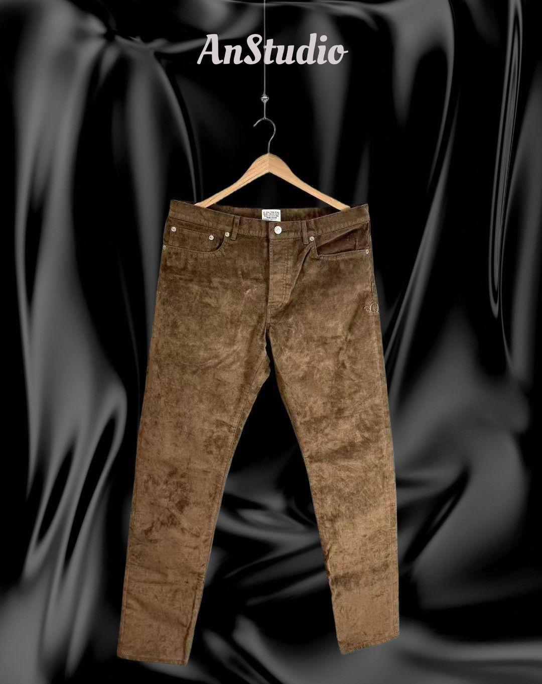 Dior x Cactus Jack Mocha Brown Velvet Jeans Pants