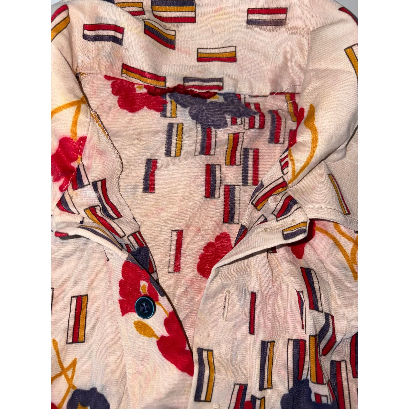 Other Vintage 70s disco button up shirt nylon Size US L / EU 52-54 / 3 - 3 Thumbnail