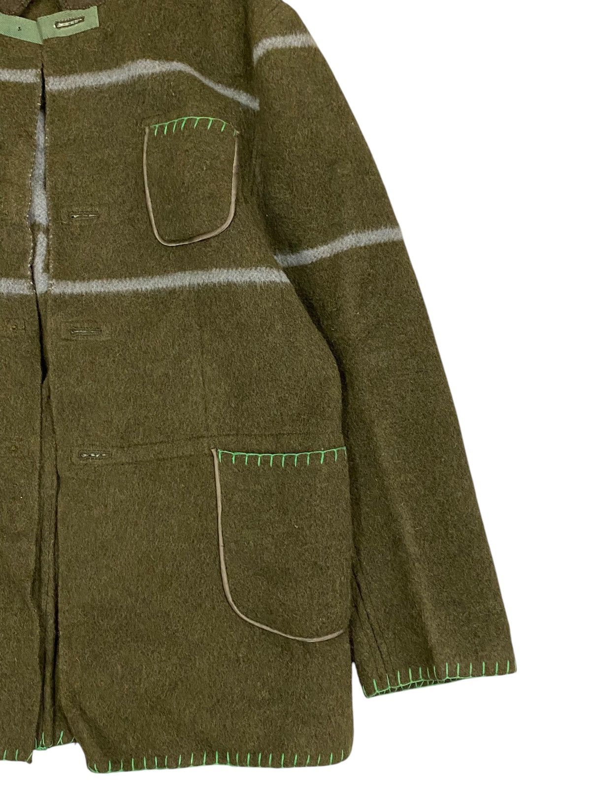 Vintage German Military Wool Coat - Bundes-Eigentum, Woolen Jacket Size US S / EU 44-46 / 1 - 5 Thumbnail