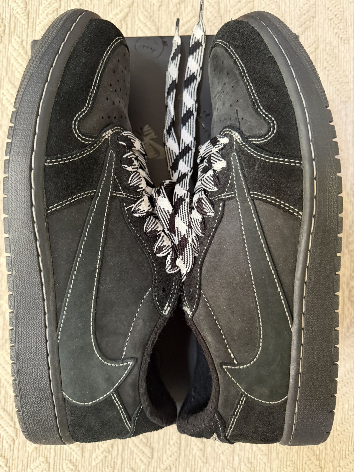 Nike Jordan 1 Low Travis Scott Black Phantom Size US 12.5 / EU 45-46 - 2 Thumbnail