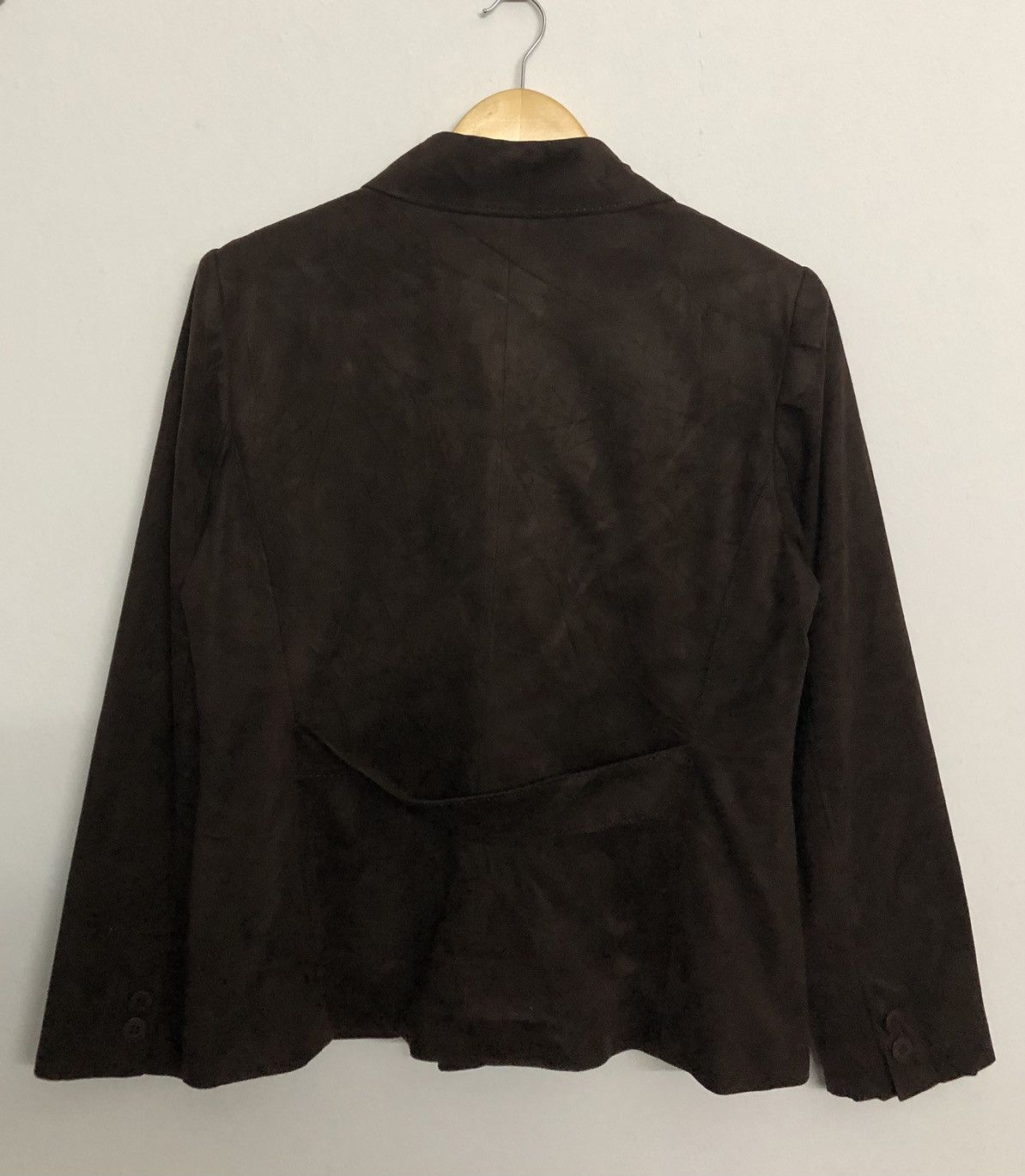 Anne Klein Anne Klein Waxed Leather Coat Blazer Size M / US 6-8 / IT 42-44 - 2 Thumbnail