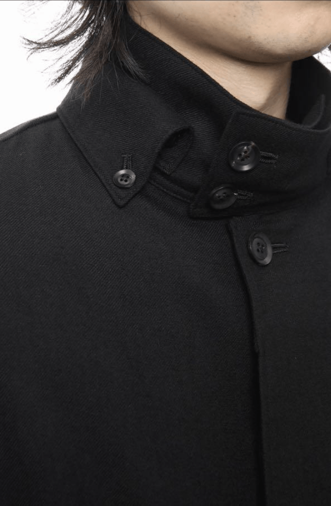 Yohji Yamamoto Yohji Yamamoto Pour Homme W/Viyella Collared Tab Coat Dress Size US S / EU 44-46 / 1 - 13 Thumbnail
