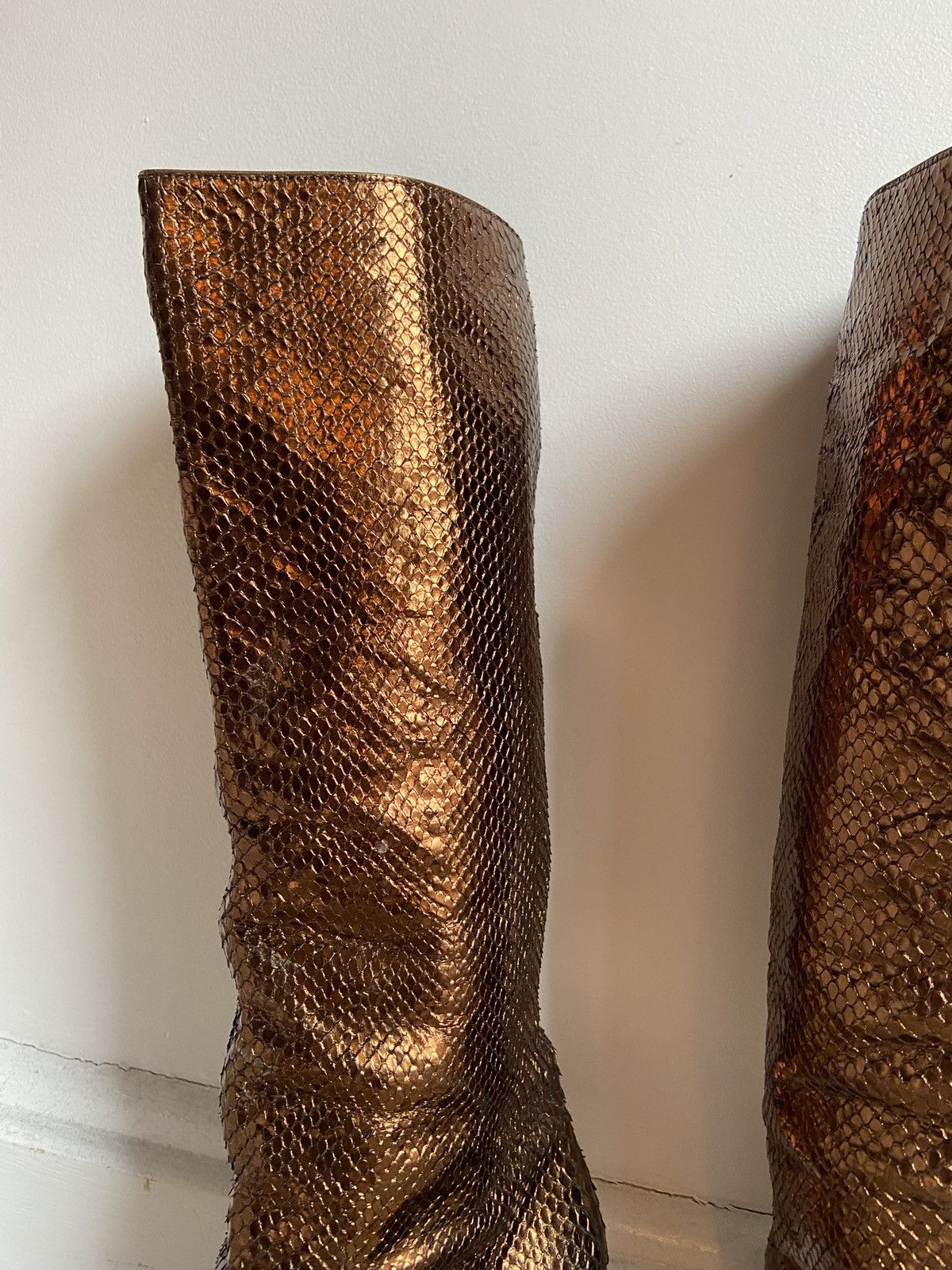 Jimmy Choo Jimmy Choo Mavis Python Metallic Boots Size US 8 / IT 38 - 4 Thumbnail