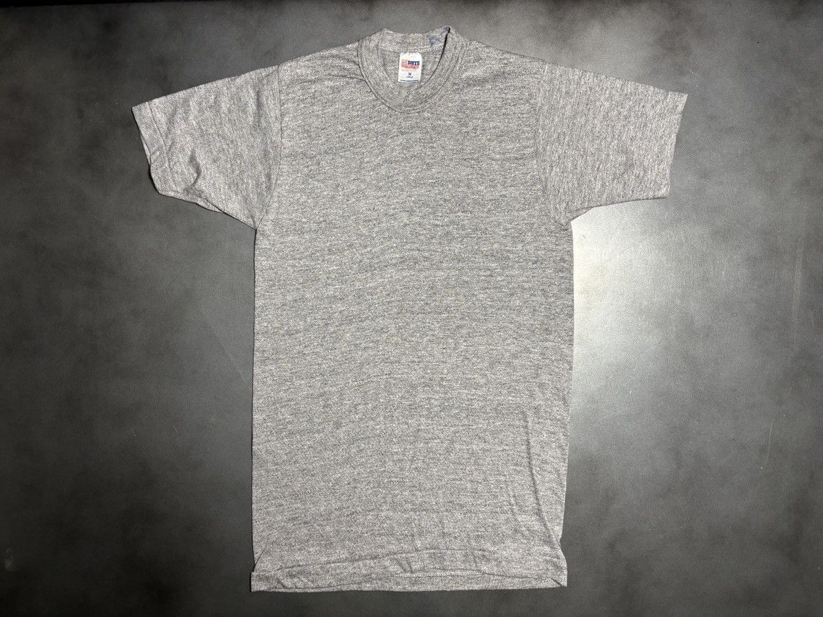 Vintage 1980s Vintage Blank Tee Made in USA Heather Baby T Crop 70s Size US S / EU 44-46 / 1 - 10 Thumbnail