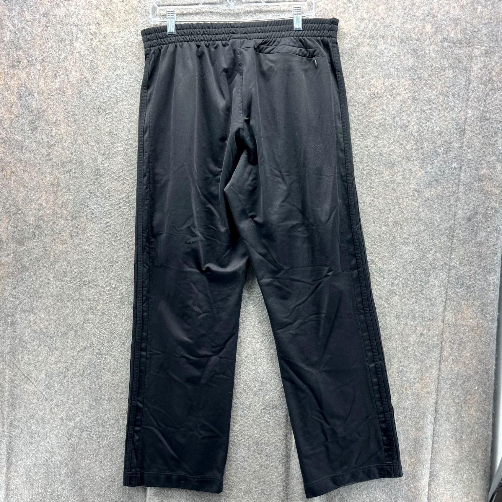 Adidas VINTAGE adidas Pants Mens Large Black Red Trefoil Zip Straight Sweatpants Y2K Size US 33 - 2 Thumbnail