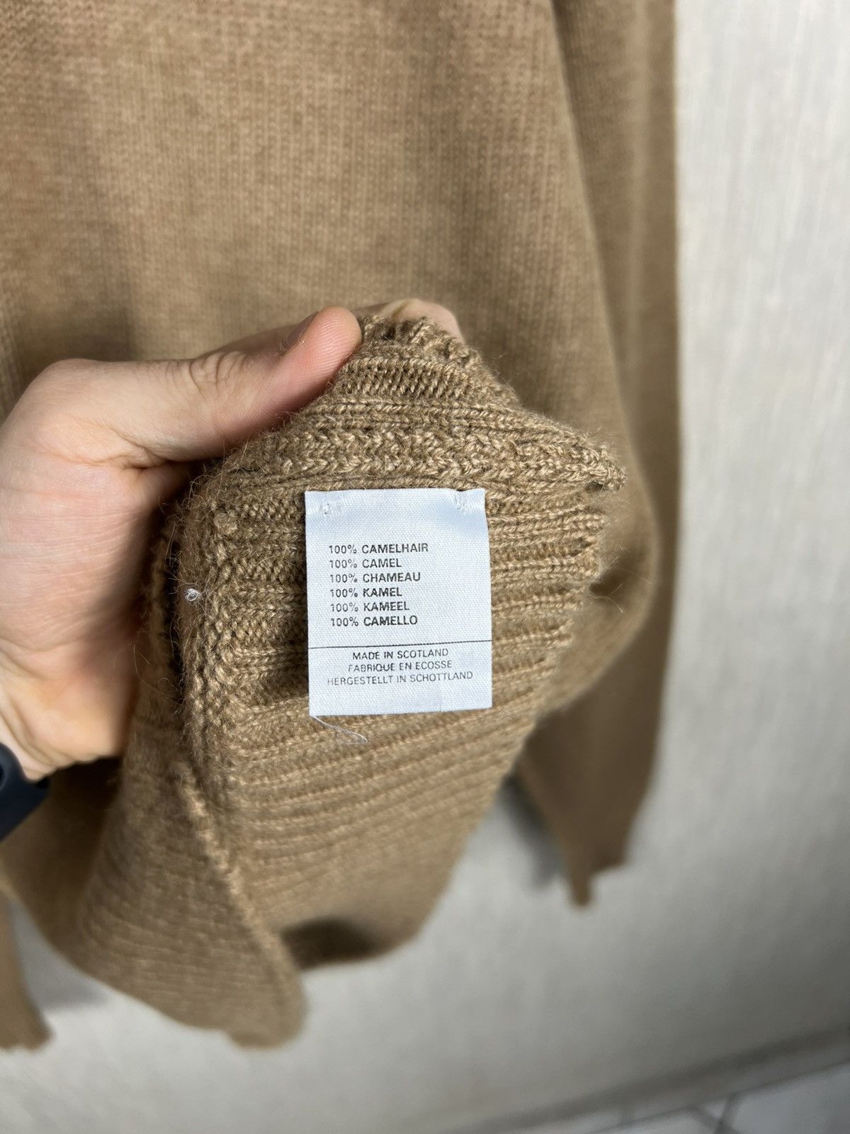 Lyle & Scott Vintage 90s Lyle & Scott camelhair knit sweater aesthetic Size US XL / EU 56 / 4 - 11 Thumbnail