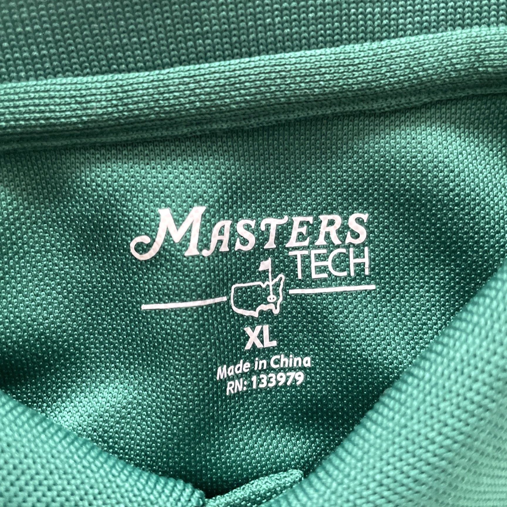 Vintage Masters Tech Polo Shirt Mens XL Green Performance Knit Augusta Golf Flag Preppy Size US XL / EU 56 / 4 - 3 Thumbnail