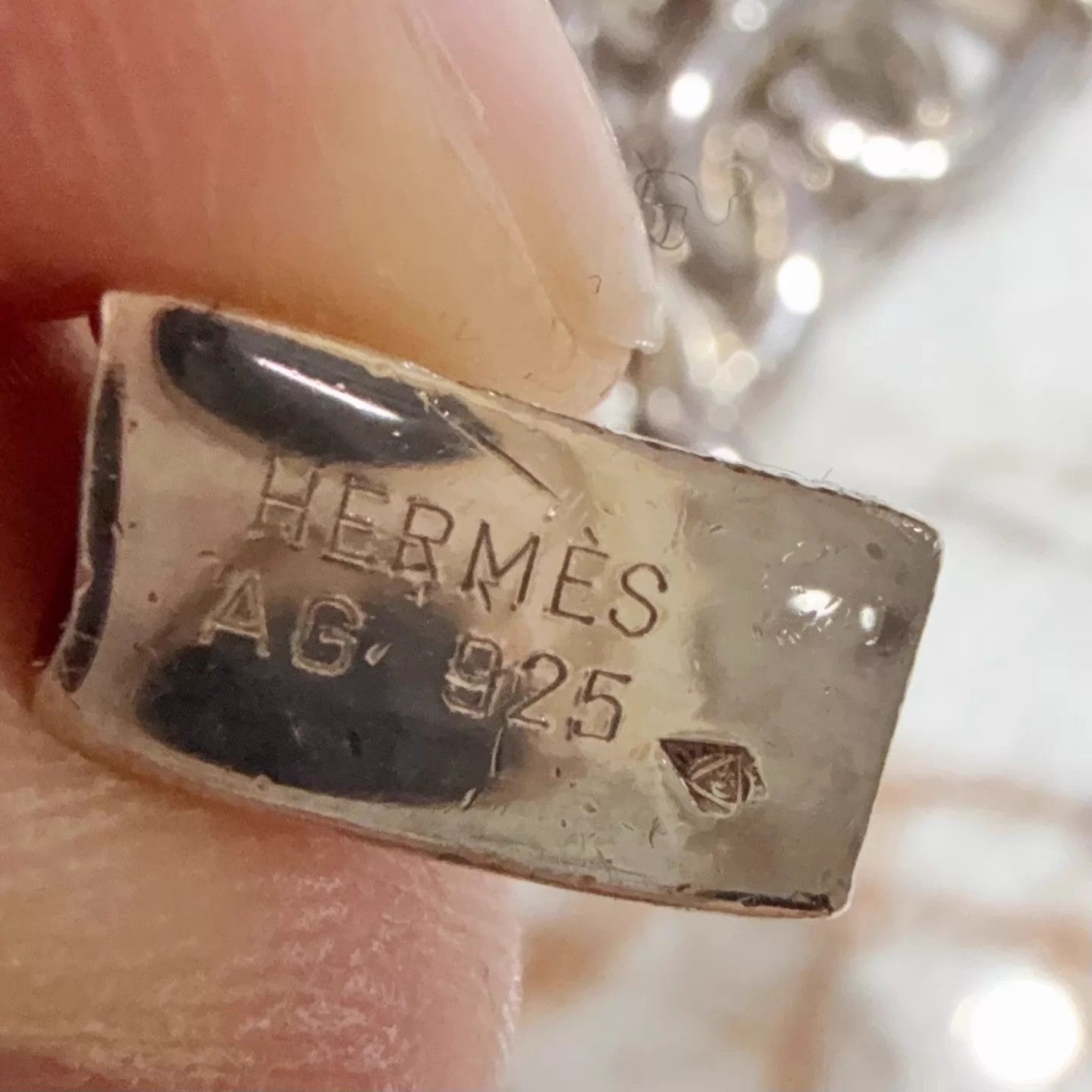 Hermes Hermès Oxidized Silver Bracelet & Charm No Hardware Size ONE SIZE - 5 Thumbnail