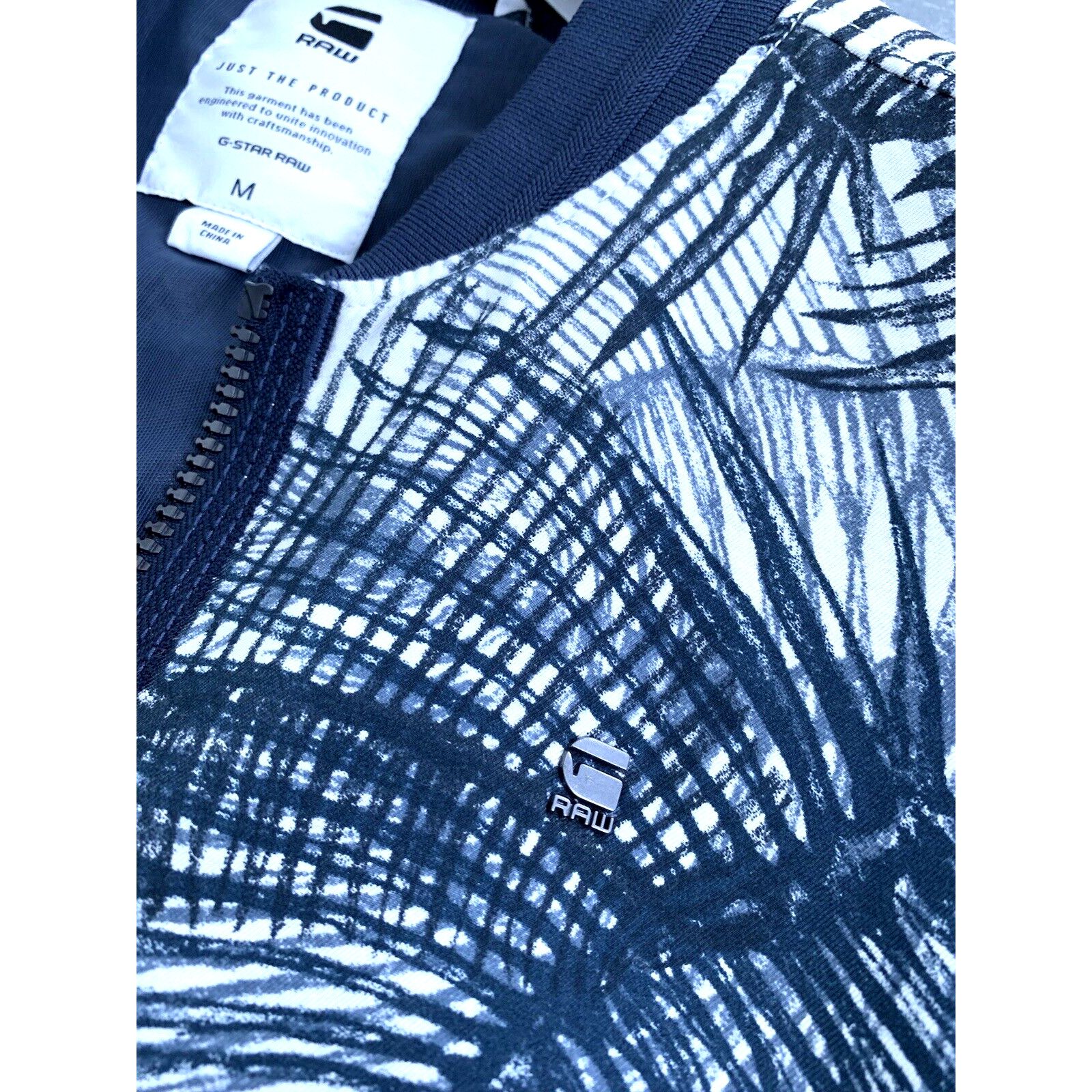 G-Star Womens G-STAR Indigo Pattern Army BF Bomber Jacket SZ M US 8 Size M / US 6-8 / IT 42-44 - 12 Thumbnail