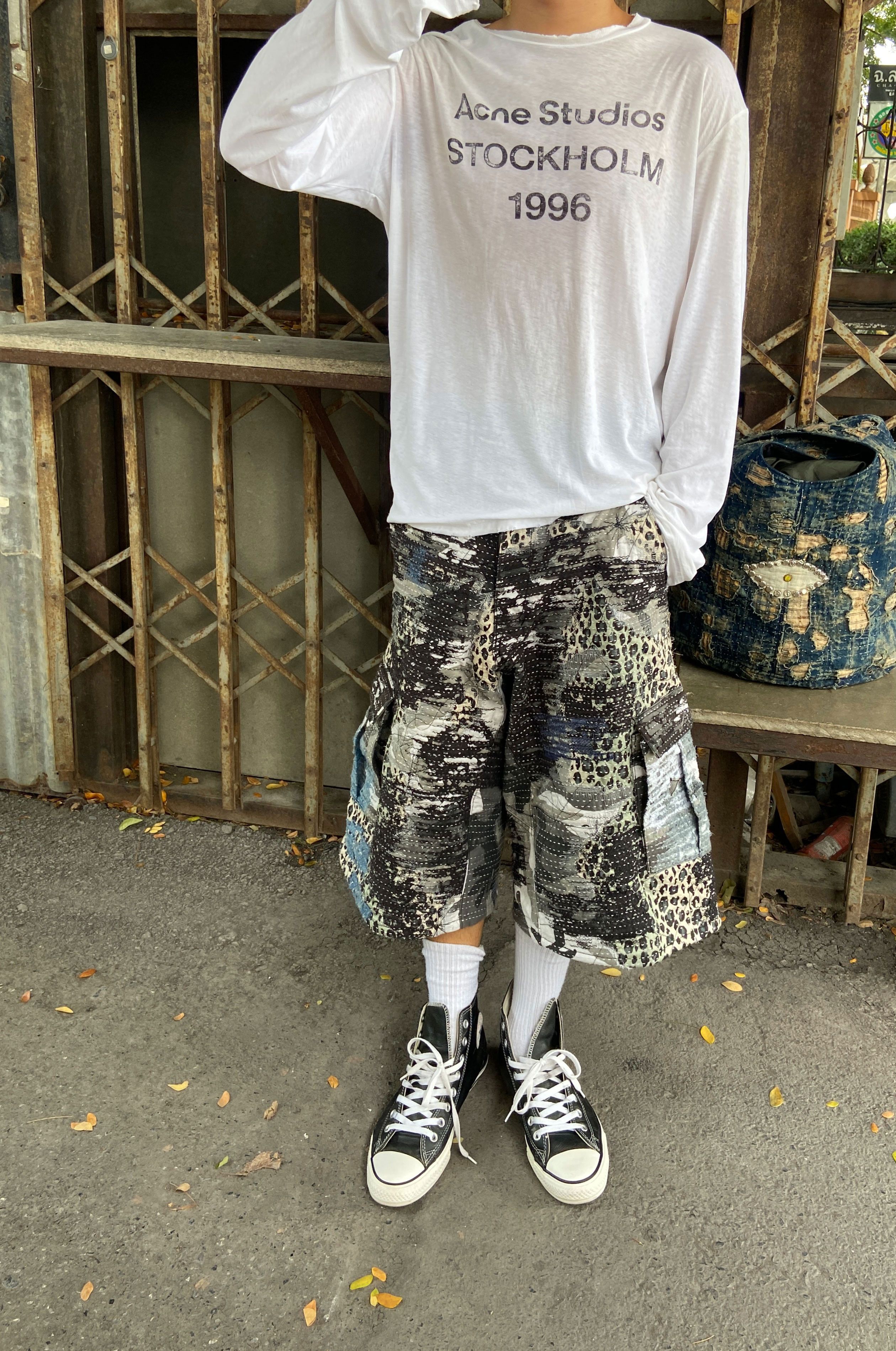 Japanese Brand 1/1 Boro Leopard Camo shorts baggy Size US 34 / EU 50 - 3 Thumbnail