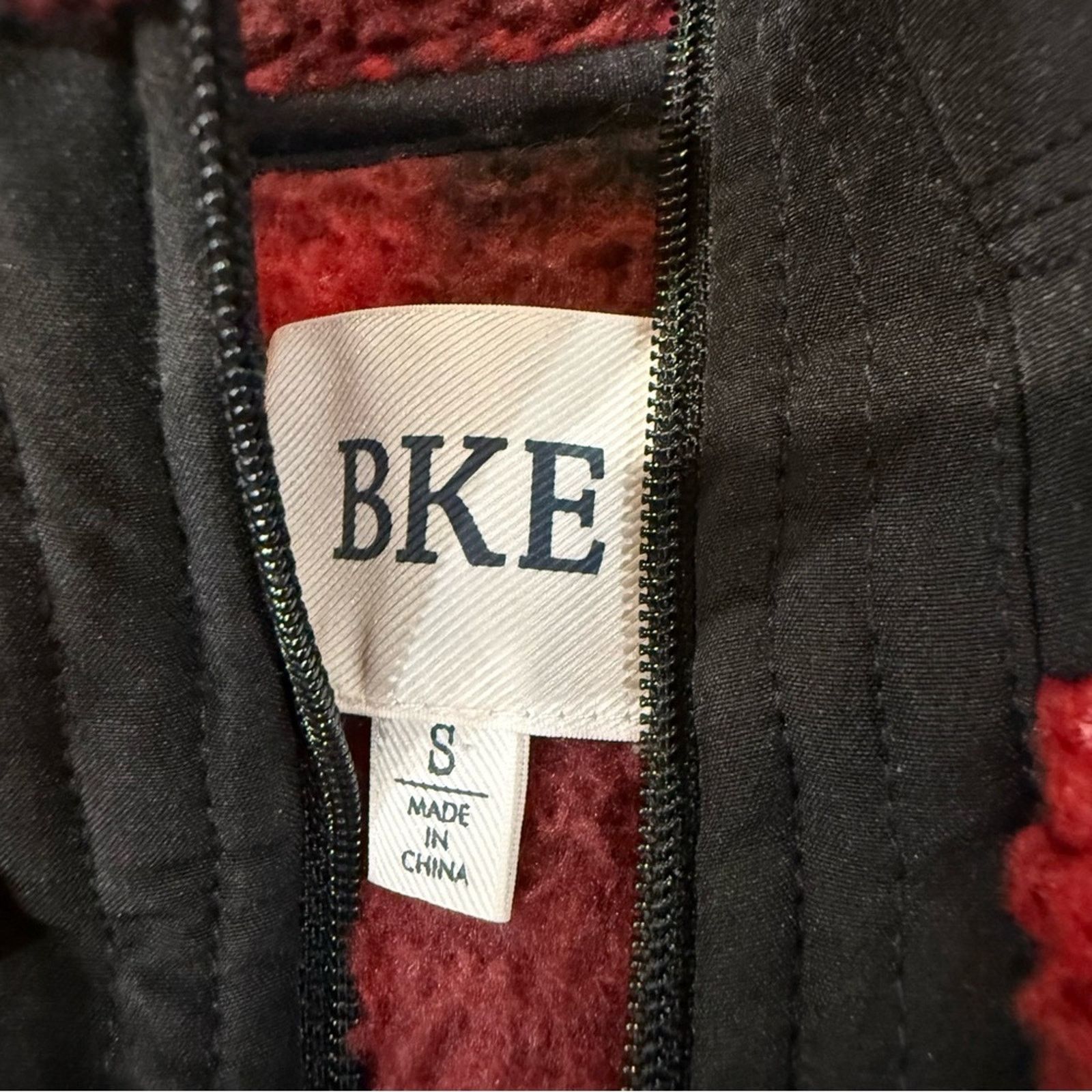 BKE BKE Buffalo Plaid Check Half Zip Sherpa Sweater Womens Small Size S / US 4 / IT 40 - 4 Thumbnail