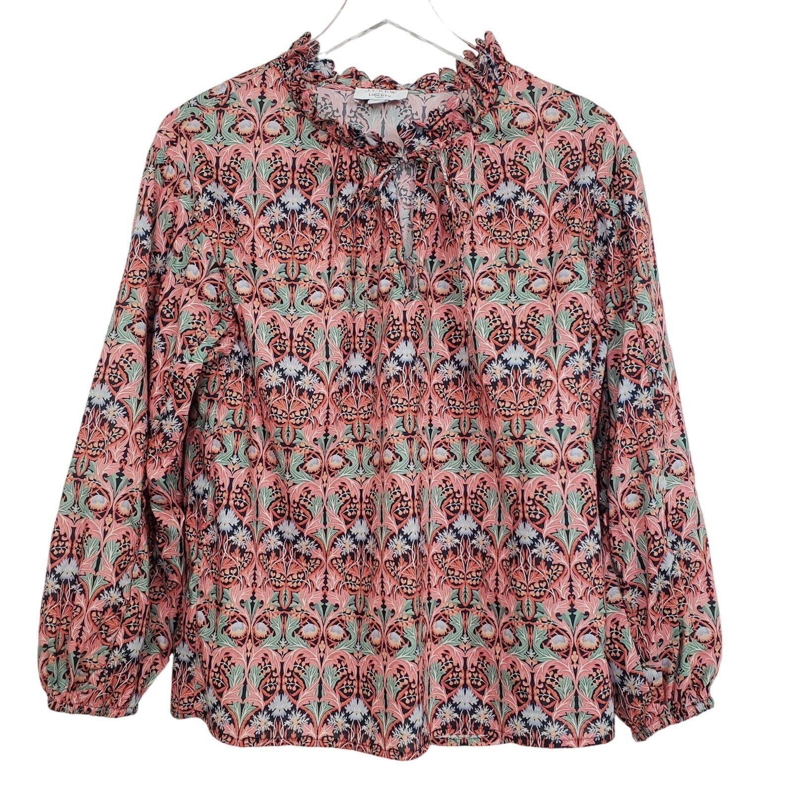 J.Crew J Crew Liberty May Nouveau Print Shirt Womens Size Small Size S / US 4 / IT 40 - 1 Thumbnail