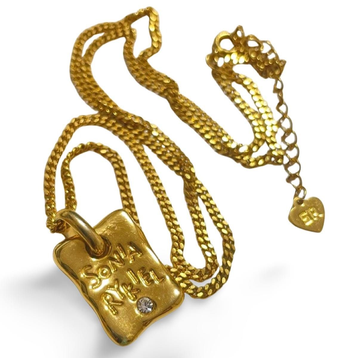 Sonia Rykiel Vintage Sonia Rykiel skinny chain necklace with square logo Size ONE SIZE - 5 Thumbnail