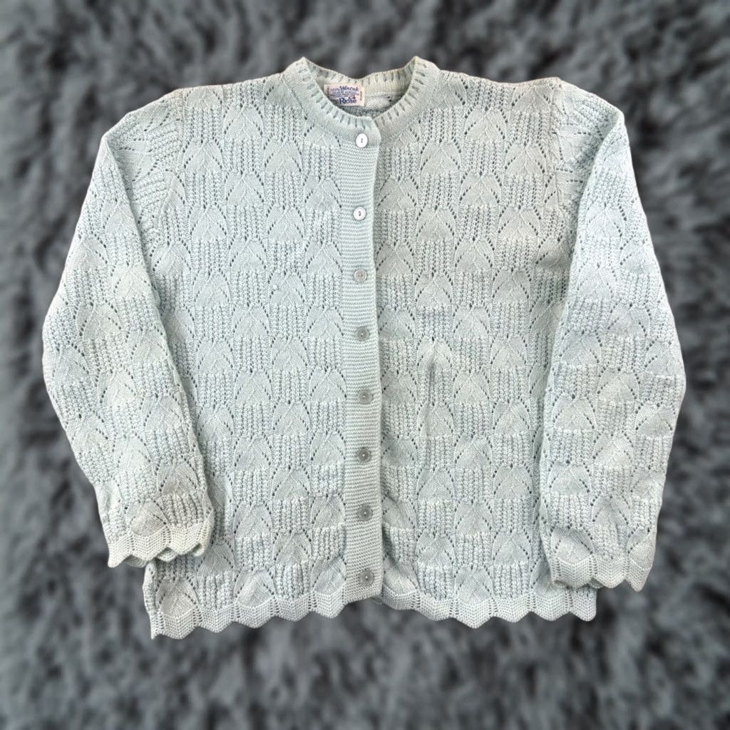 Vintage Vintage Wintuk Sweater Large Blue Cardigan Womens Casual Workwear Autumn/Fall Size L / US 10 / IT 46 - 1 Thumbnail