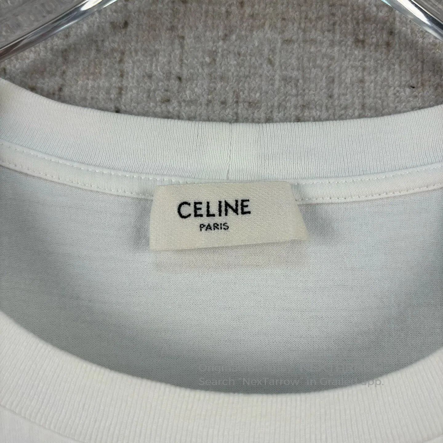 Celine Celine Solid Color Large Logo Crew Neck Tee. Size M / US 6-8 / IT 42-44 - 3 Thumbnail