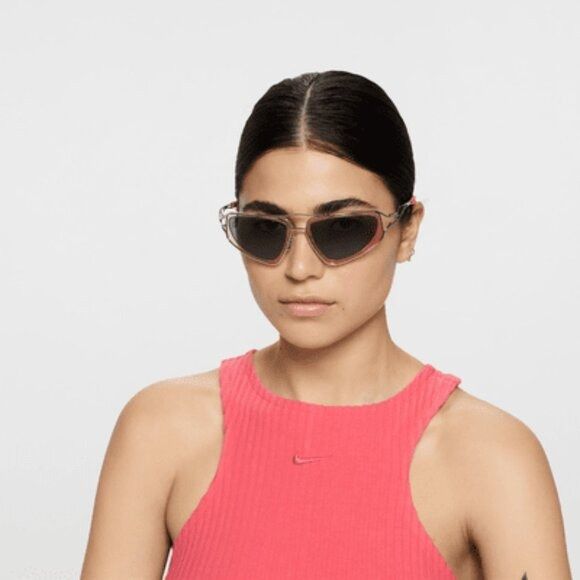 Nike NIKE VEIL EV24048 043 Sunglasses Silver Geometric Frame Size ONE SIZE - 3 Thumbnail