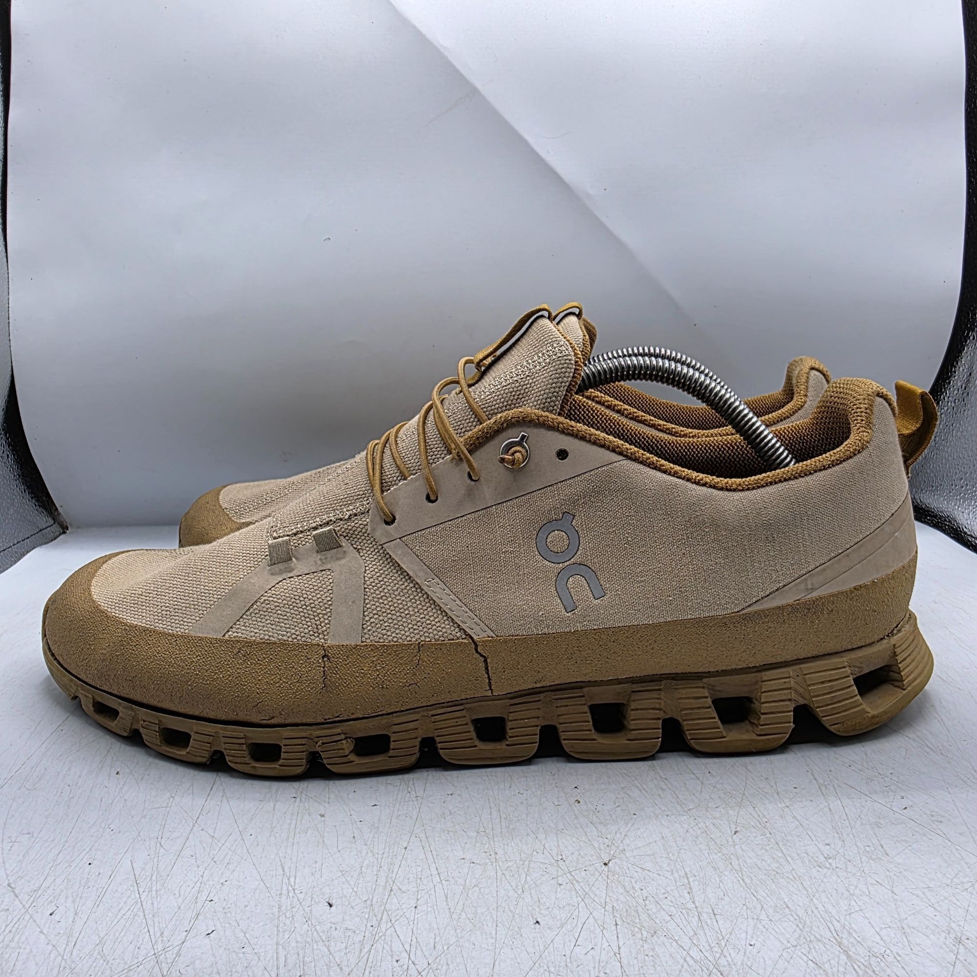 On On Cloud Running Dip Mens 12.5 Beige Tan Athletic Shoes Walk Size US 12.5 / EU 45-46 - 14 Thumbnail