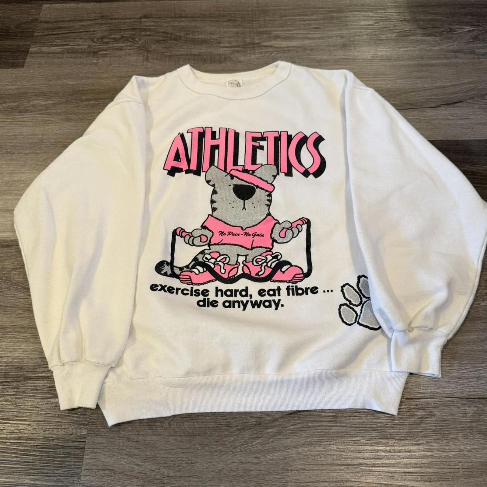 Other vintage athletics exercise hard die anyways sweatshirt 90s S Size US S / EU 44-46 / 1 - 3 Thumbnail