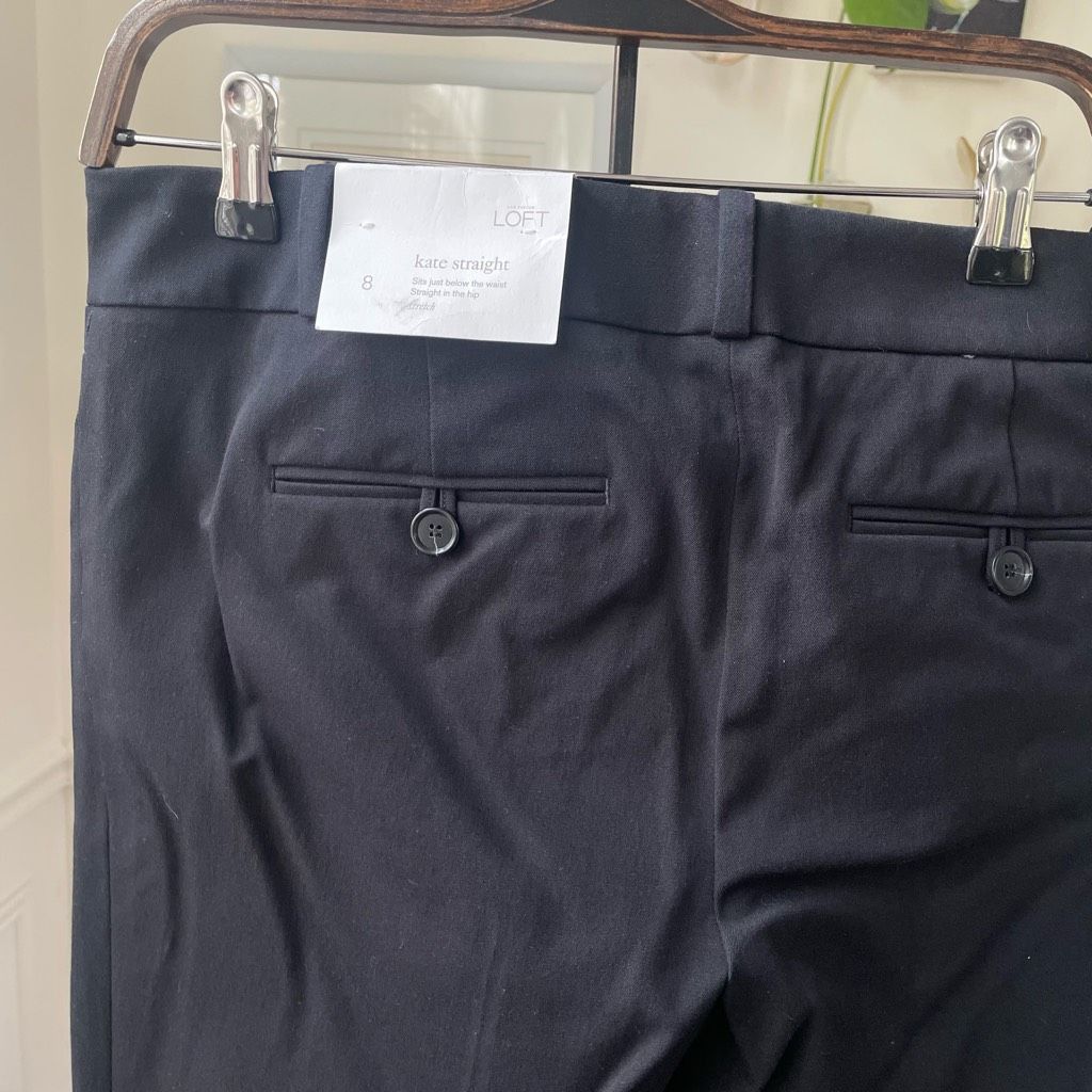 Loft NWT Loft Kate Straight Leg Trousers Career Pants $70 8 Size 30" / US 8 / IT 44 - 3 Thumbnail
