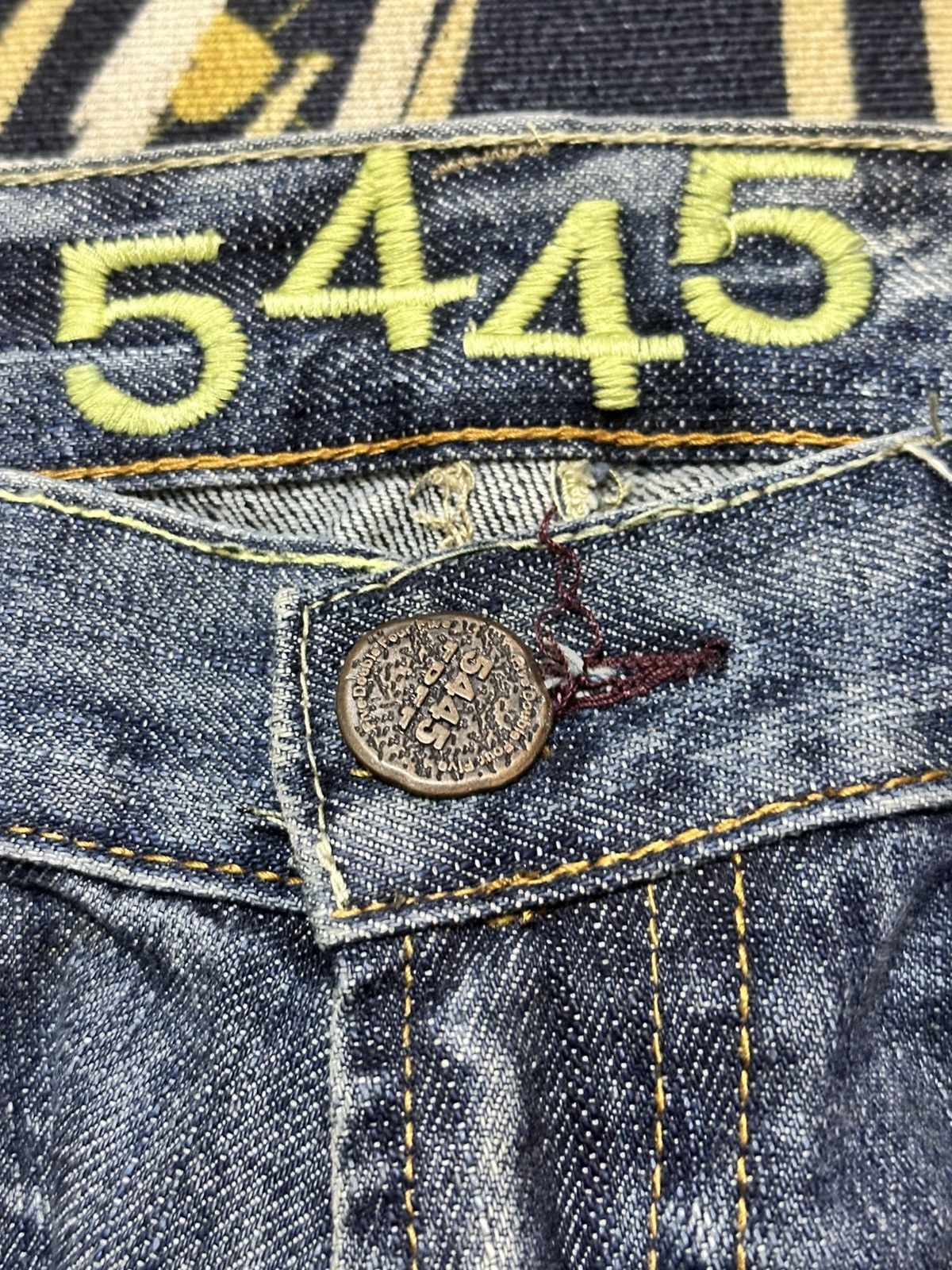 5351 POUR LES HOMMES Vintage 5445 Flare Bootcut Whiskers Grunge Denim Size US 34 / EU 50 - 8 Thumbnail
