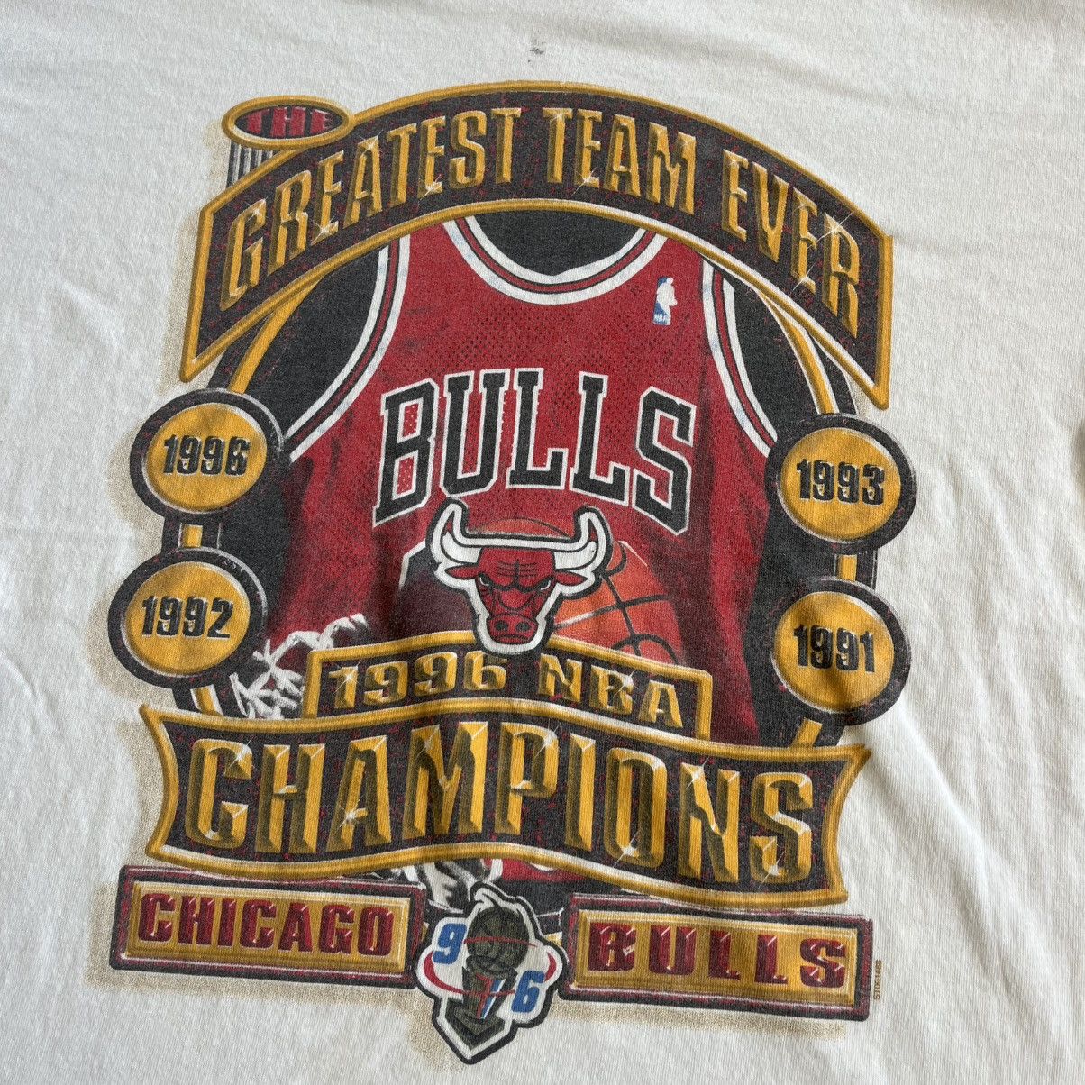 Starter Vintage Starter Chicago Bulls 1996 NBA Champions Graphic Tee Size US XL / EU 56 / 4 - 2 Thumbnail