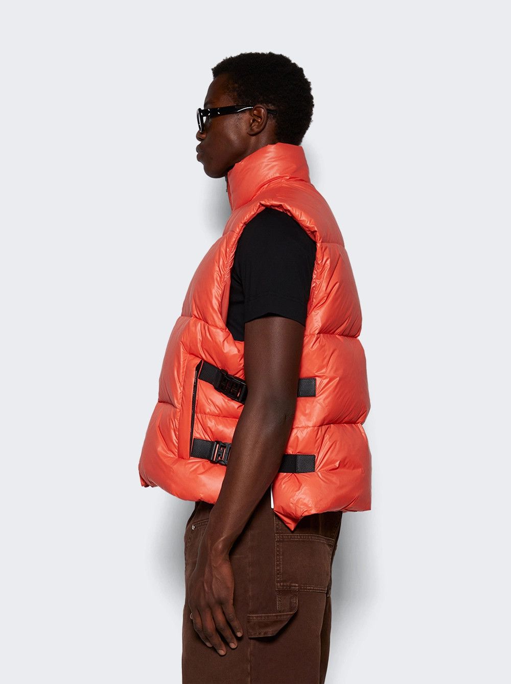 Givenchy o1mle0426 Sleeveless Puffer Vest With Buckles in Orange Size US L / EU 52-54 / 3 - 4 Thumbnail