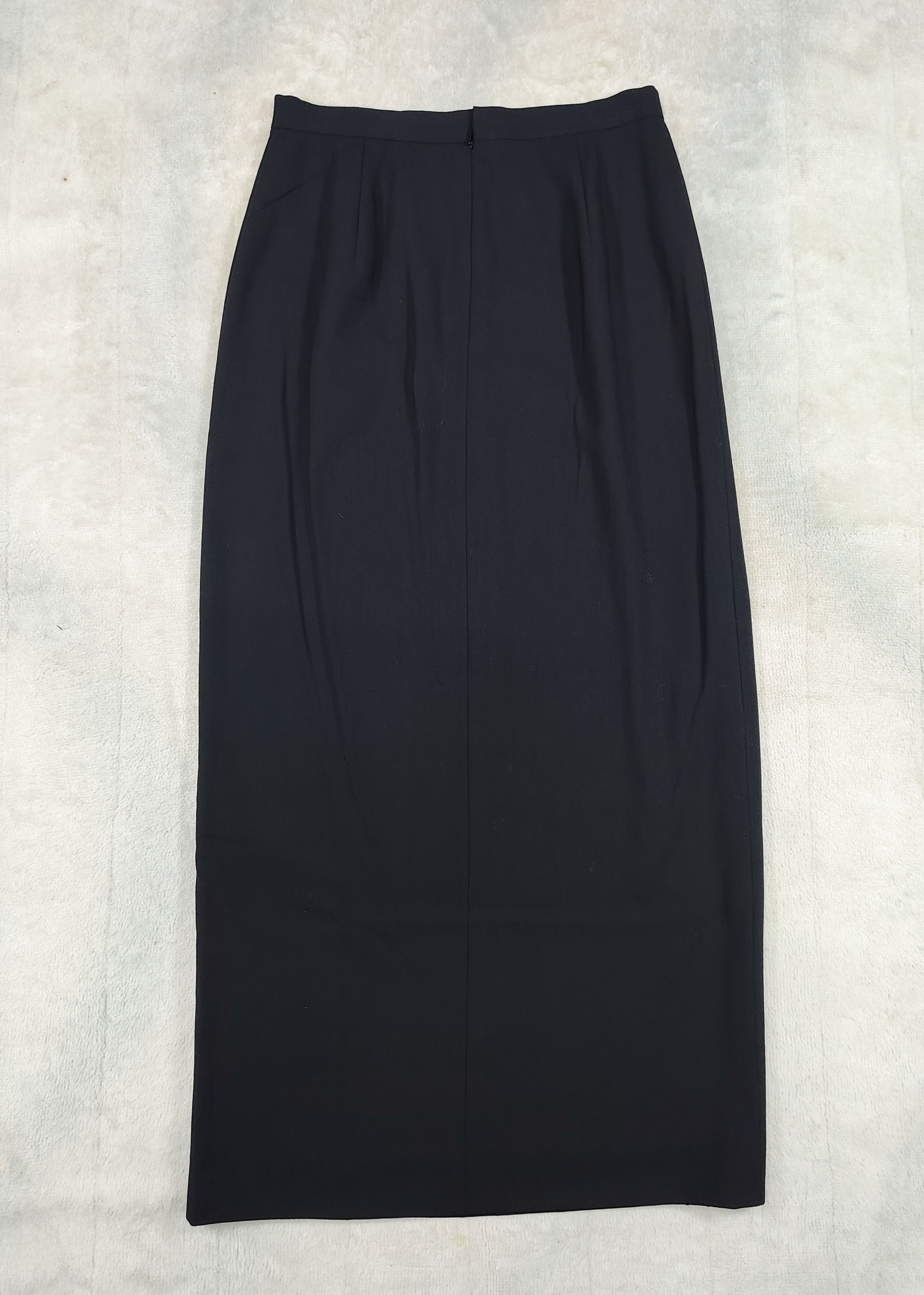 Givenchy 90s Givenchy 🇫🇷 Boutiques Line Wool Pencil Maxi Skirt Size 29" - 8 Thumbnail
