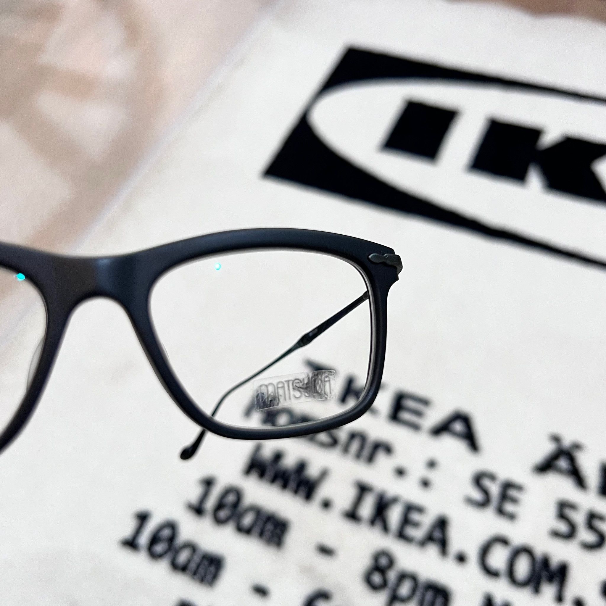 Matsuda Matsuda M2049 Rectangular Eyeglasses in Matte Black Colorway Size ONE SIZE - 6 Thumbnail