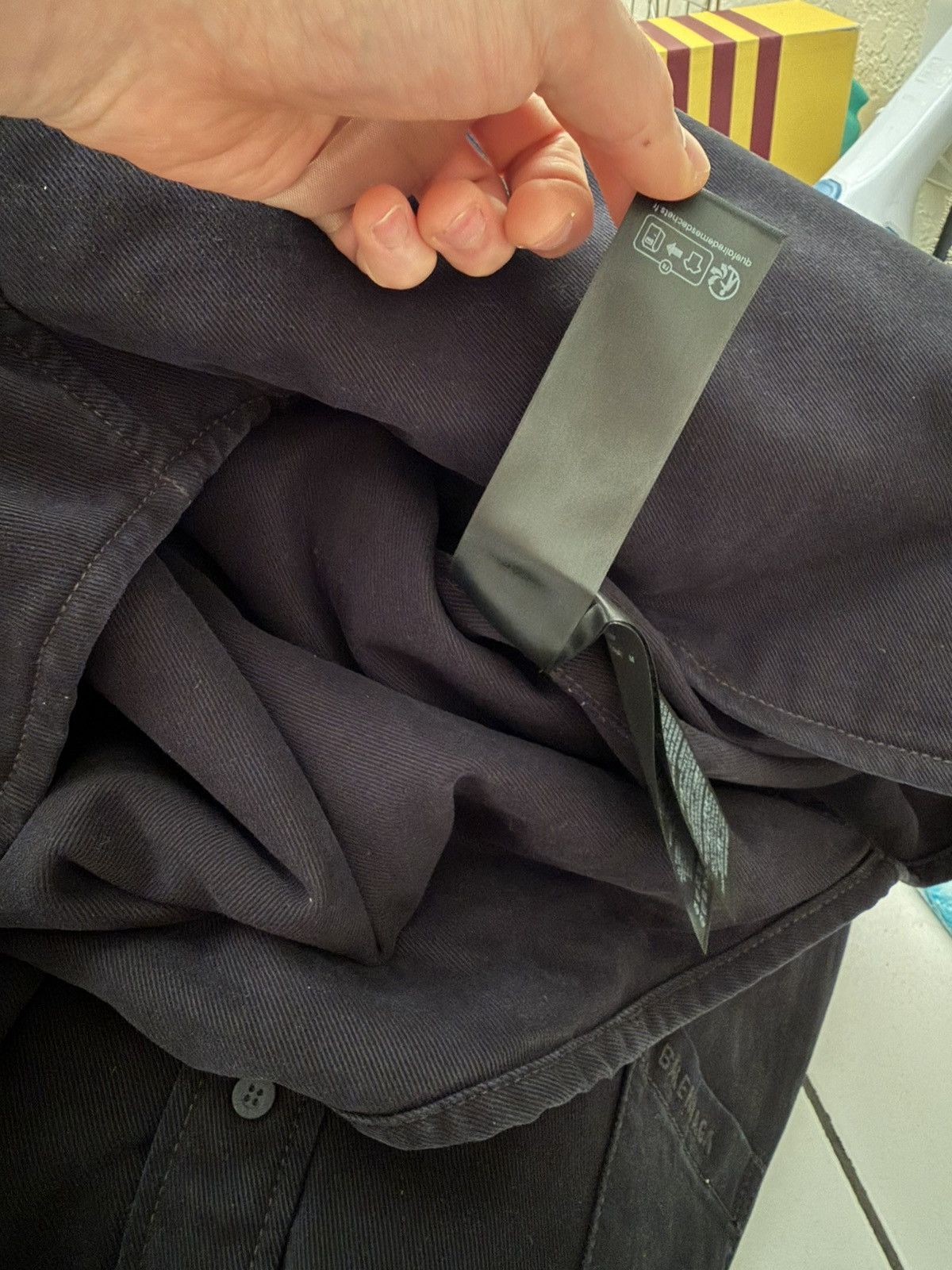 Balenciaga “Mud Show” Silk Padded Double Layer Heavy Denim Work Shirt Size US M / EU 48-50 / 2 - 18 Thumbnail