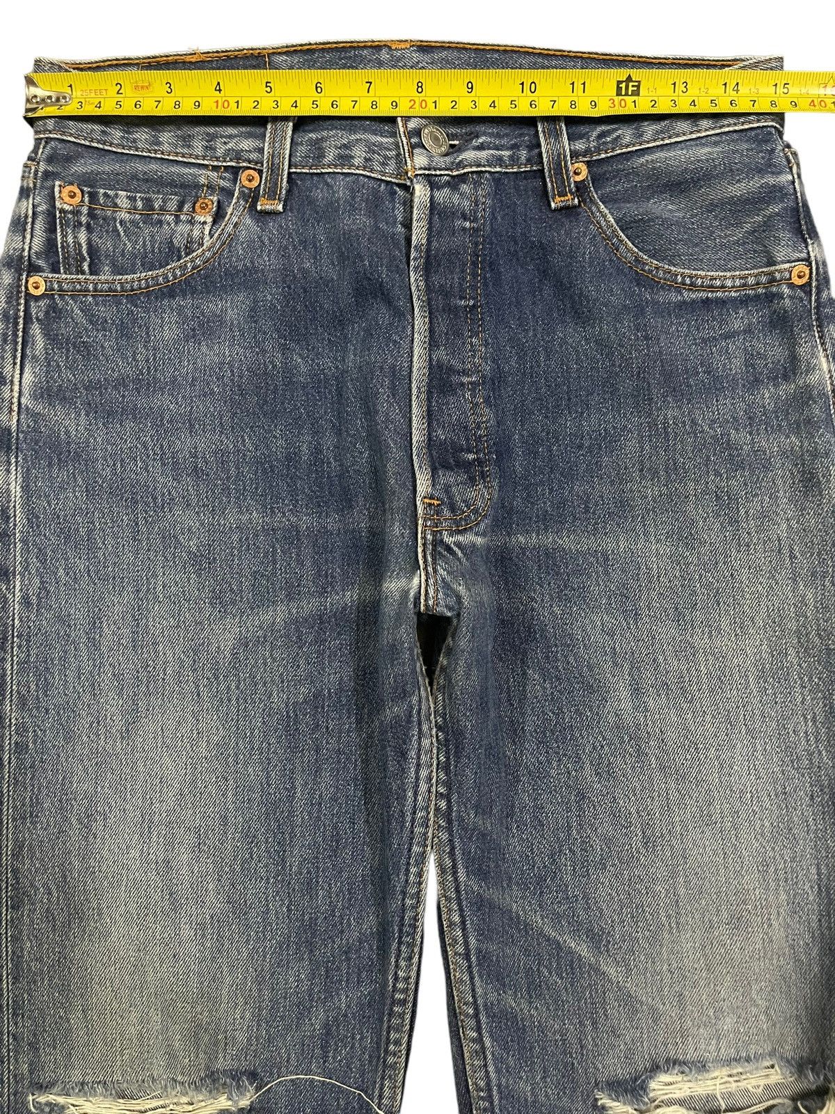 Levi's Vintage 90s Levis 501 Distressed Style Baggy Jeans Size US 30 / EU 46 - 9 Thumbnail