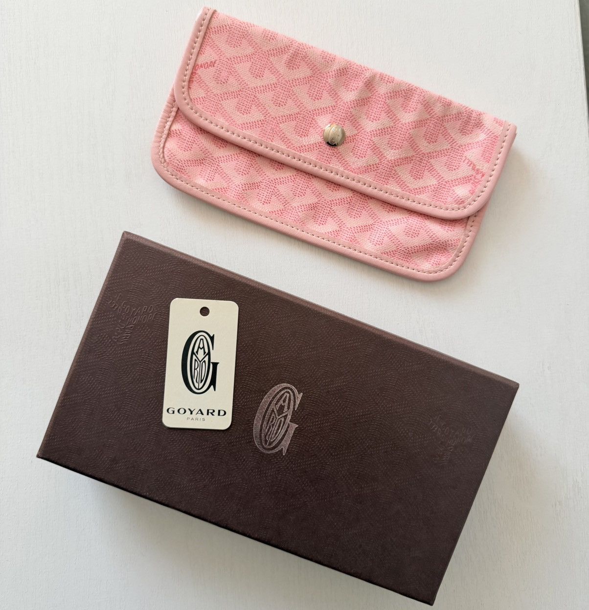 Momo　Goyard プリュメ ポーチウォレット パウダーピンク Goyard Goyard Pink Wallet RARE Japan Exclusive Sakura Pearl Pouch