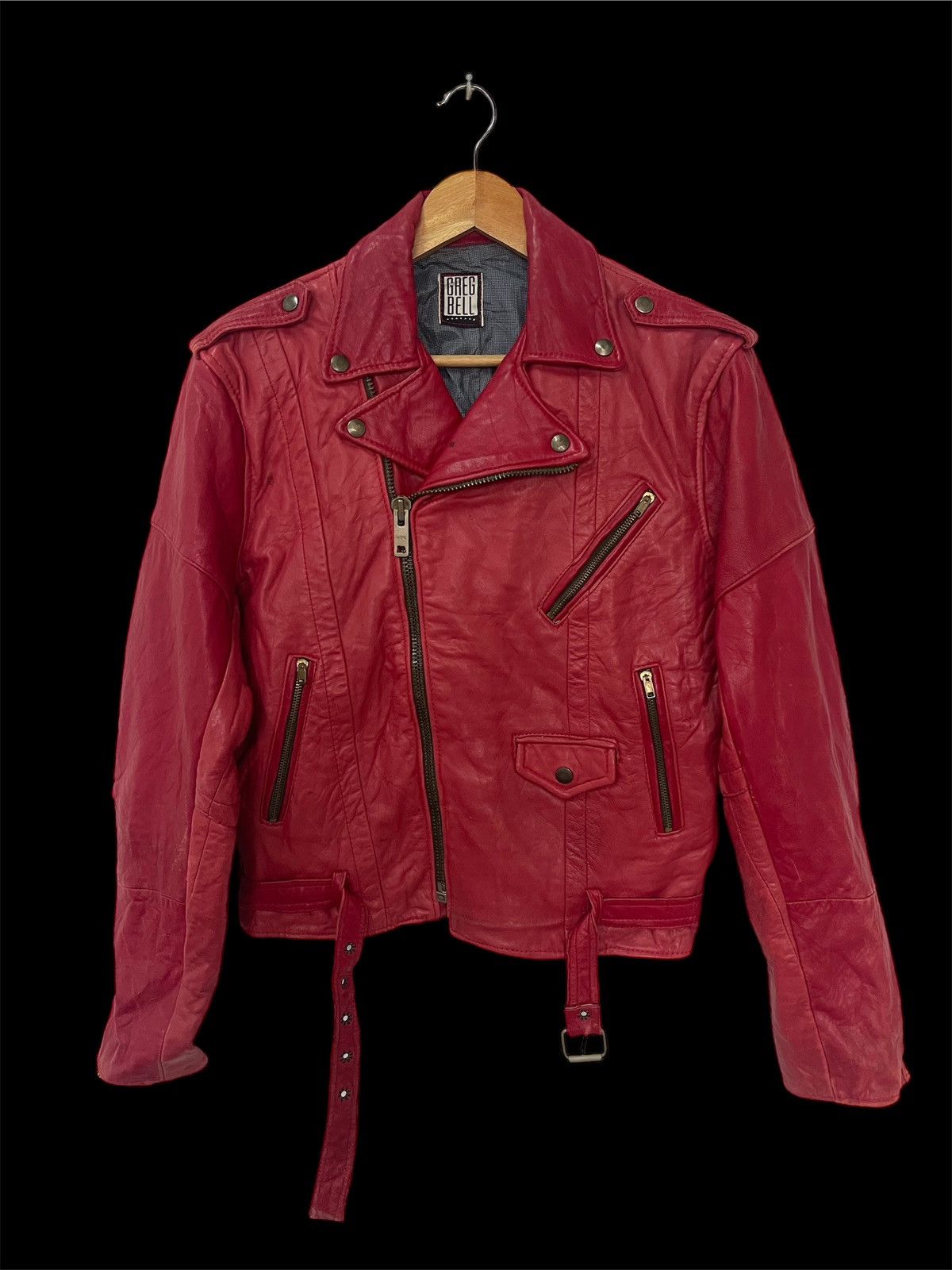 Genuine Leather VINTAGE DOUBLE COLLAR LEATHER JACKET GREG Size M / US 6-8 / IT 42-44 - 1 Thumbnail