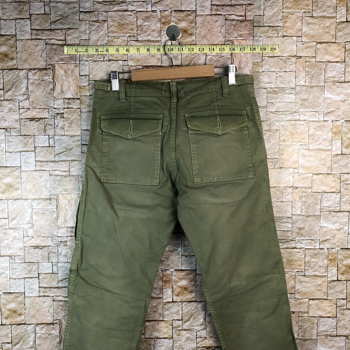 Japanese Brand Fredy & Gloster Green Casual cargo Pants #A1139 Size US 30 / EU 46 - 12 Thumbnail