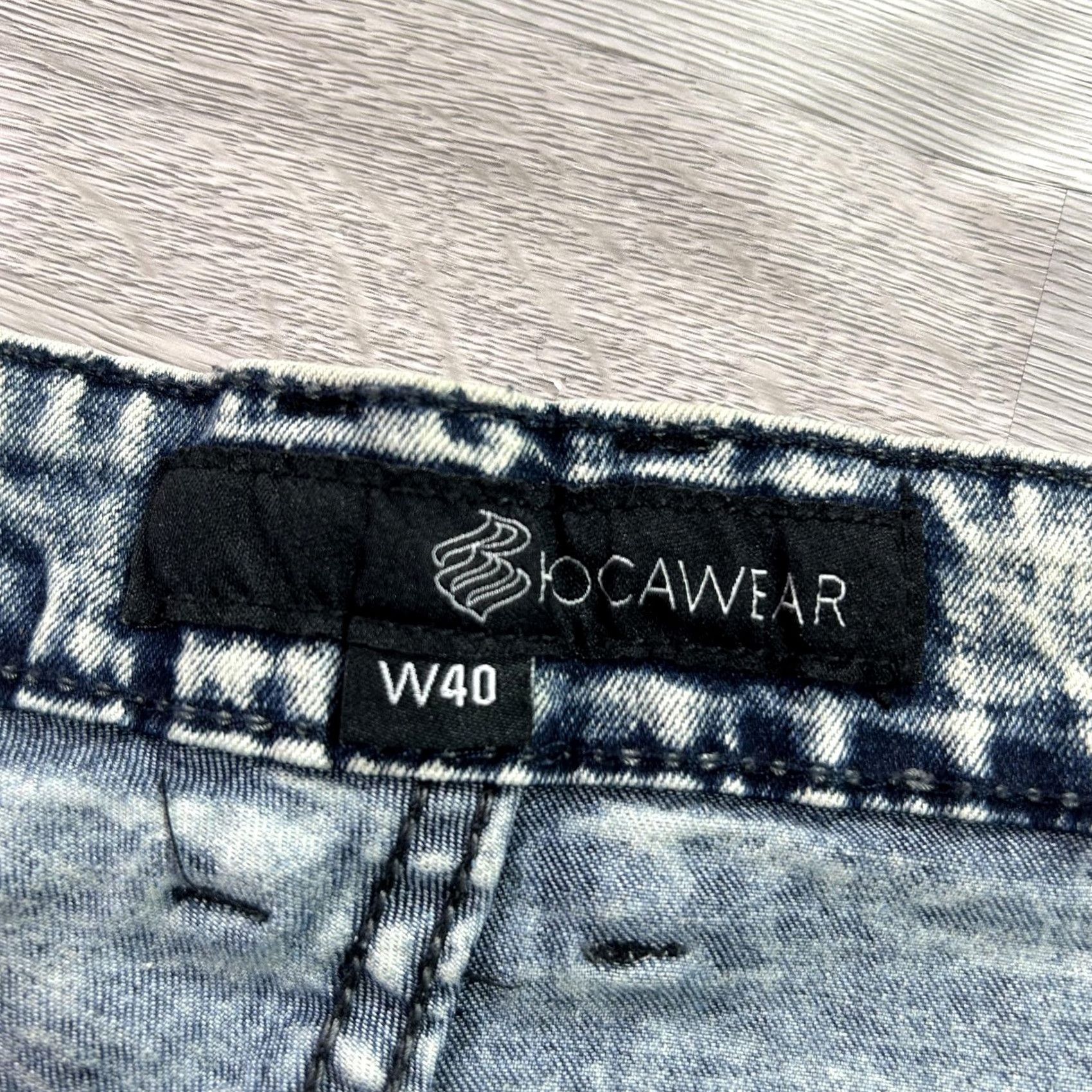 Rocawear VTG Rocawear Jeans Mens 40x32 Blue Acid Wash Stretch Denim Straight Y2K Hip Hop Size US 40 / EU 56 - 4 Thumbnail