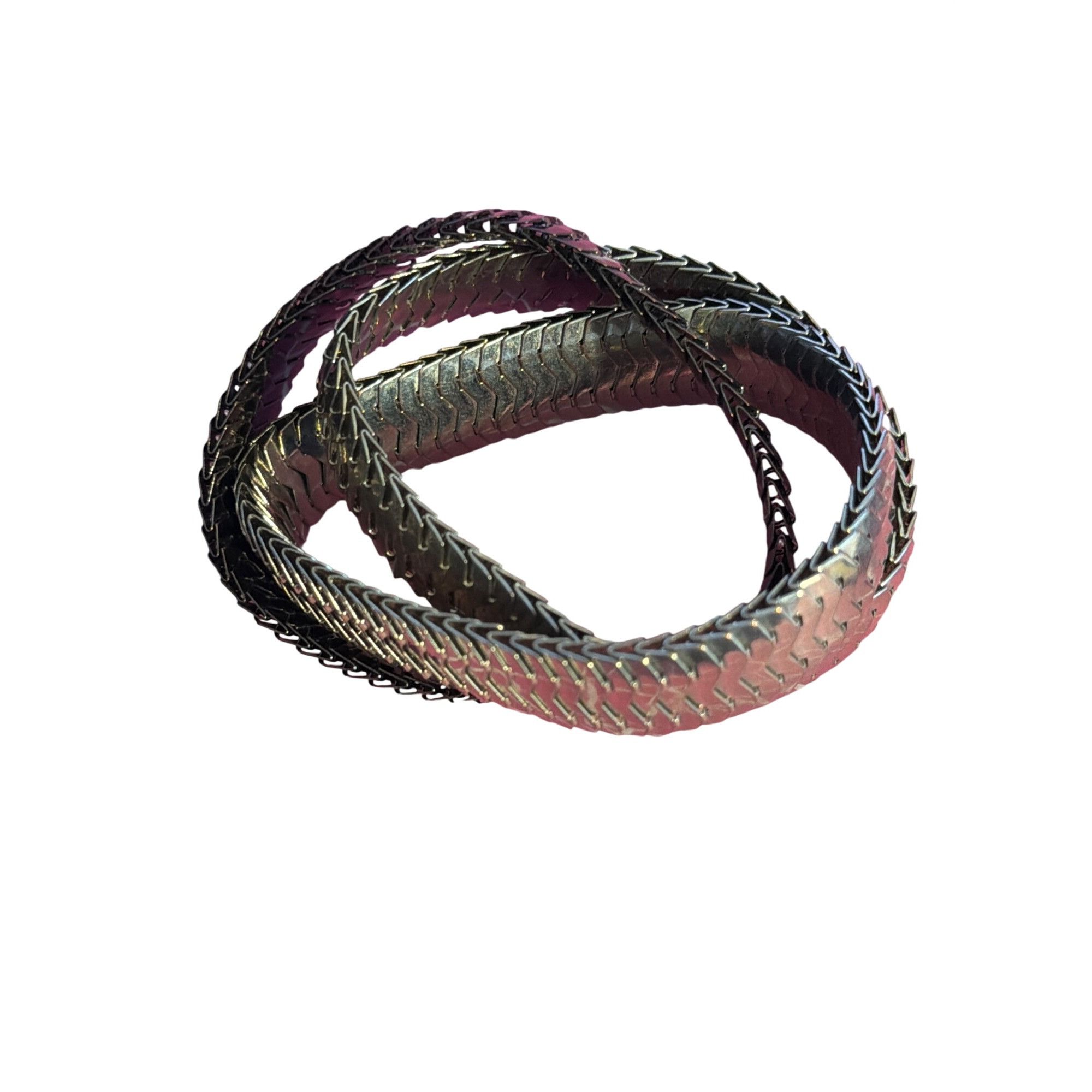 Other Vintage Intertwined Stretch Bangle Bracelet Sitting at 7 Est Size ONE SIZE - 3 Thumbnail