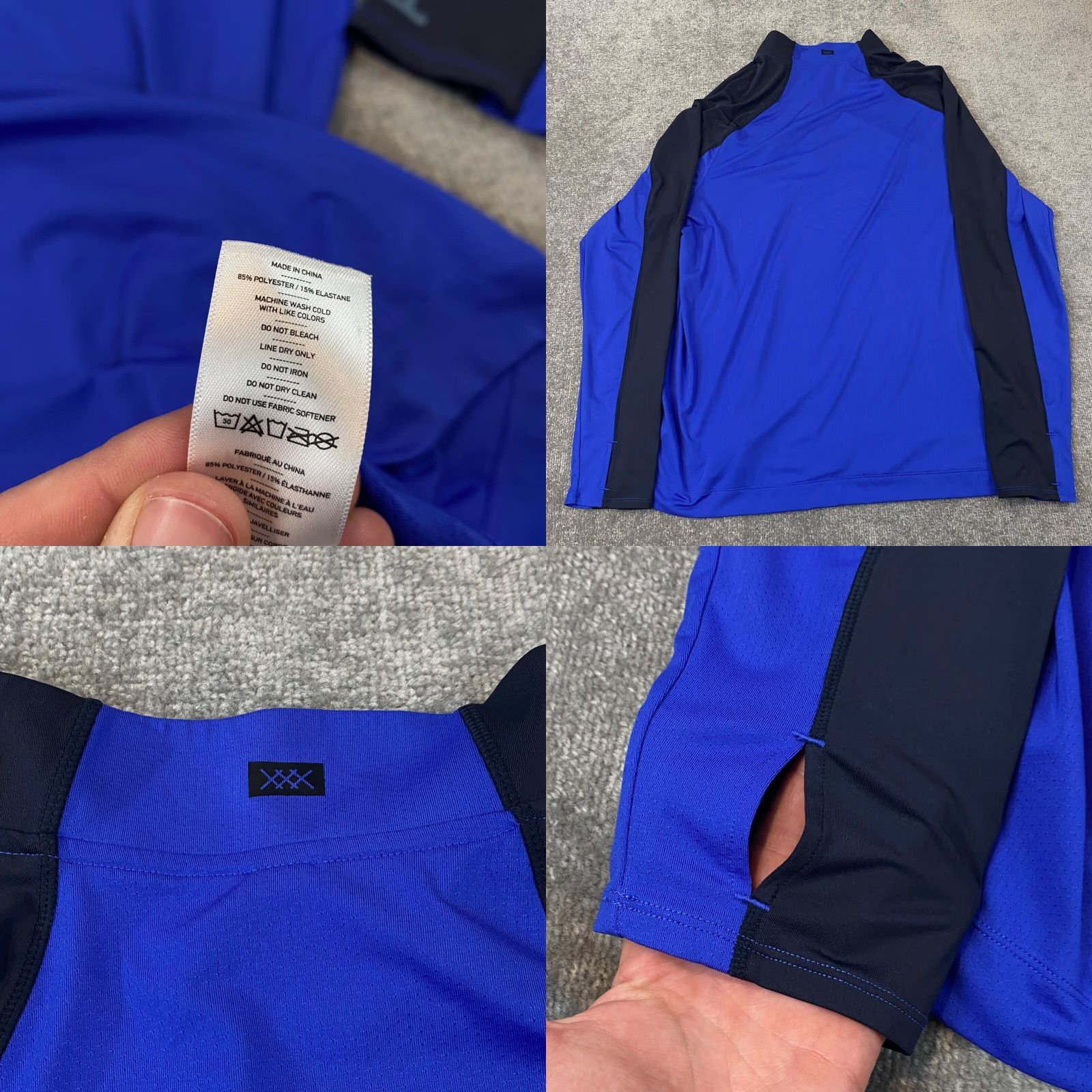 Rhone Rhone Peloton Pullover Mens 2XL Blue Quarter Zip Active Gym Training Outdoor Sports Athleisure Mens Size US XXL / EU 58 / 5 - 8 Thumbnail