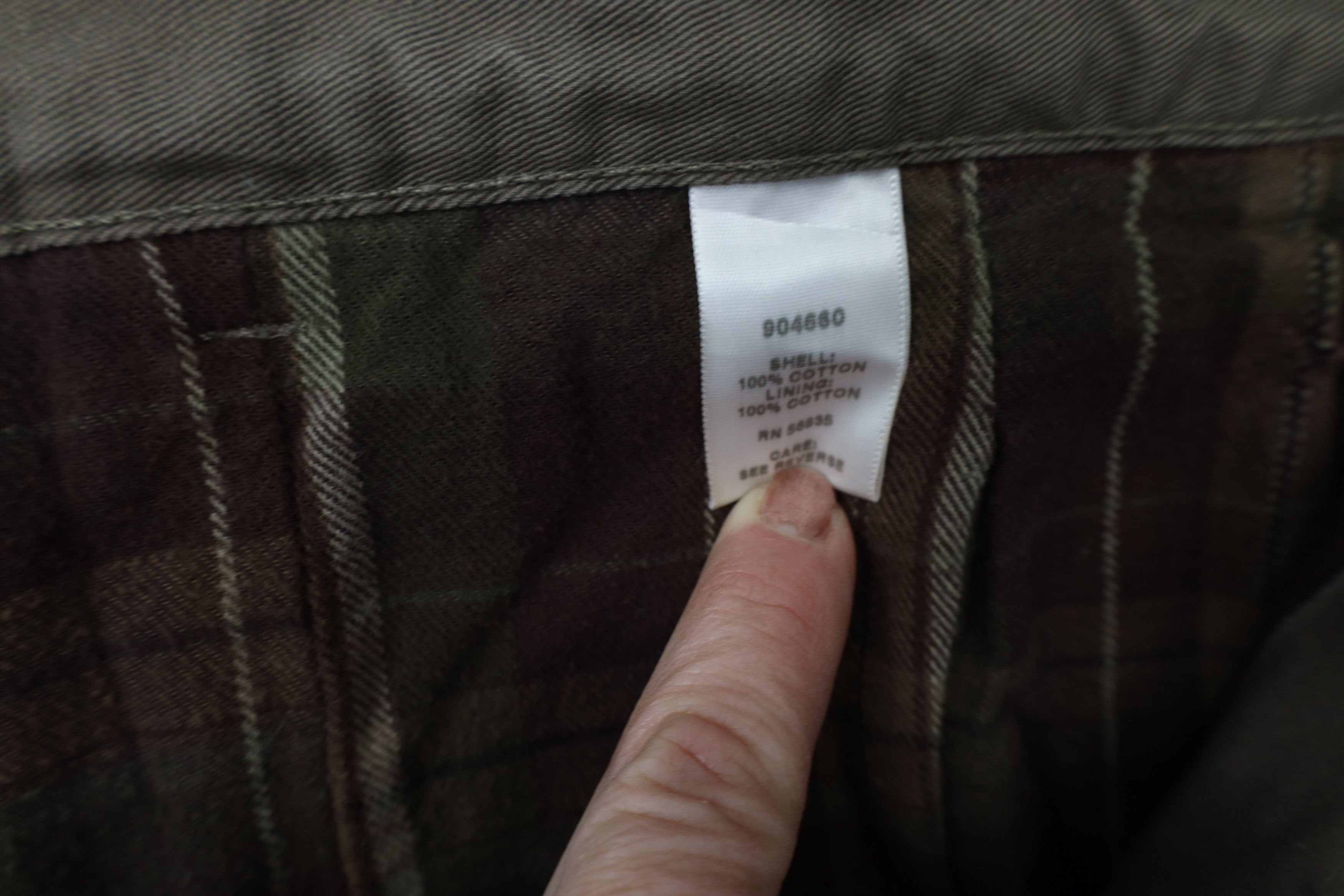 Cabelas × Vintage Vintage Cabelas Pleated Cuffed Flannel Lined Chino Pants Size US 38 / EU 54 - 9 Thumbnail