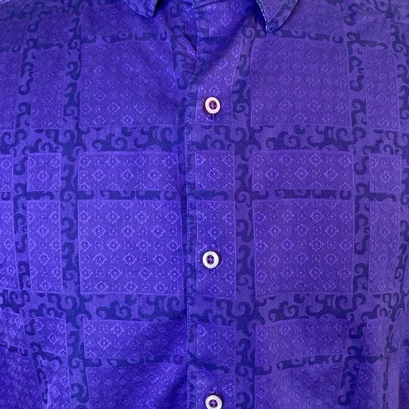 Robert Graham Robert Graham Patterned Purple Button Down Shirt XL Size US XL / EU 56 / 4 - 4 Thumbnail